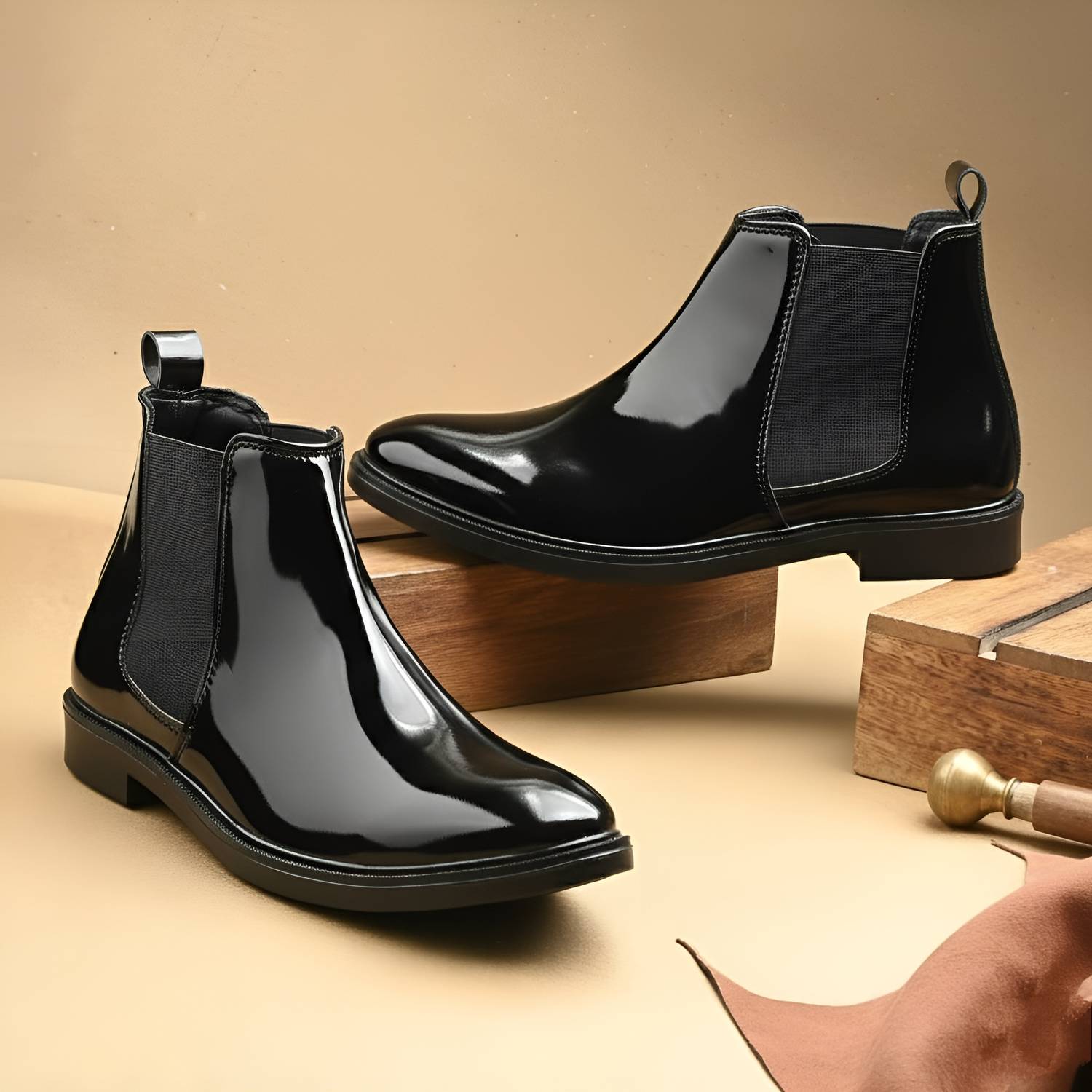 Pocy Chelsea Boots For Men Black - Image 1