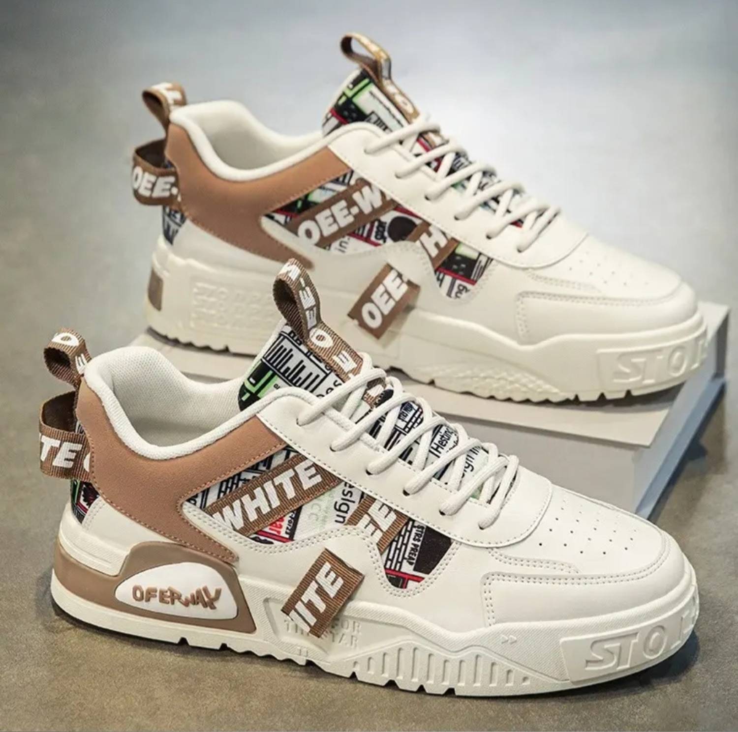 tigonis casual sneakers for man White - Image 2