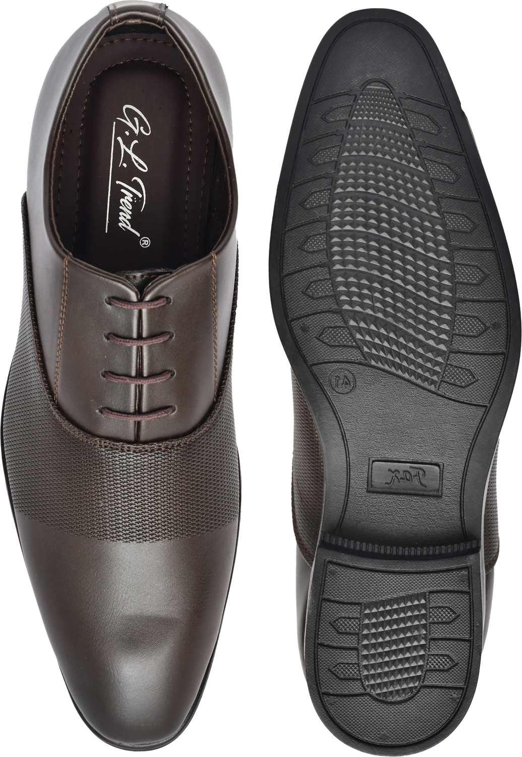 Image of G L Trend Men's Oxford Formal Leather Handmade Shoe Corporate Casuals For Men