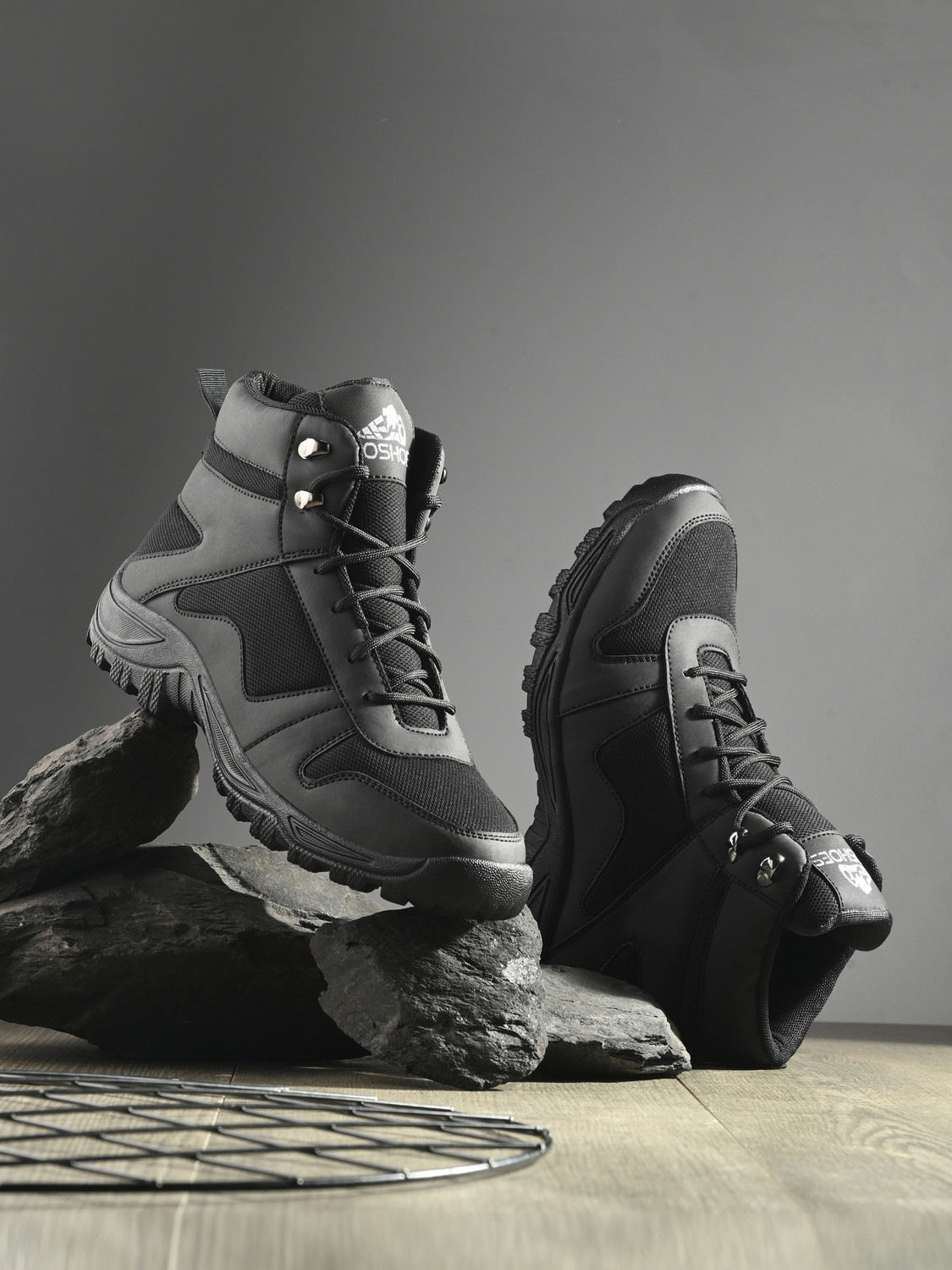 Image of leo's Fitness shoes Leo Waterproof Non-Slip Lightweight Outdoor Mid Top Ankle Boots Hiking & Trekking Shoes For Men