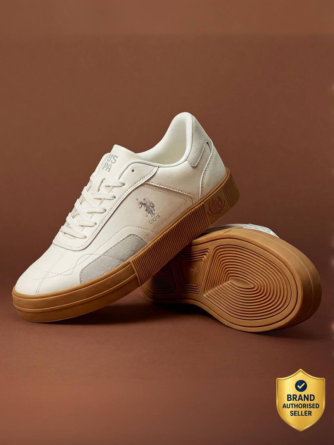U.S. POLO ASSN. ZYRON Men's White Sneakers - Image 1