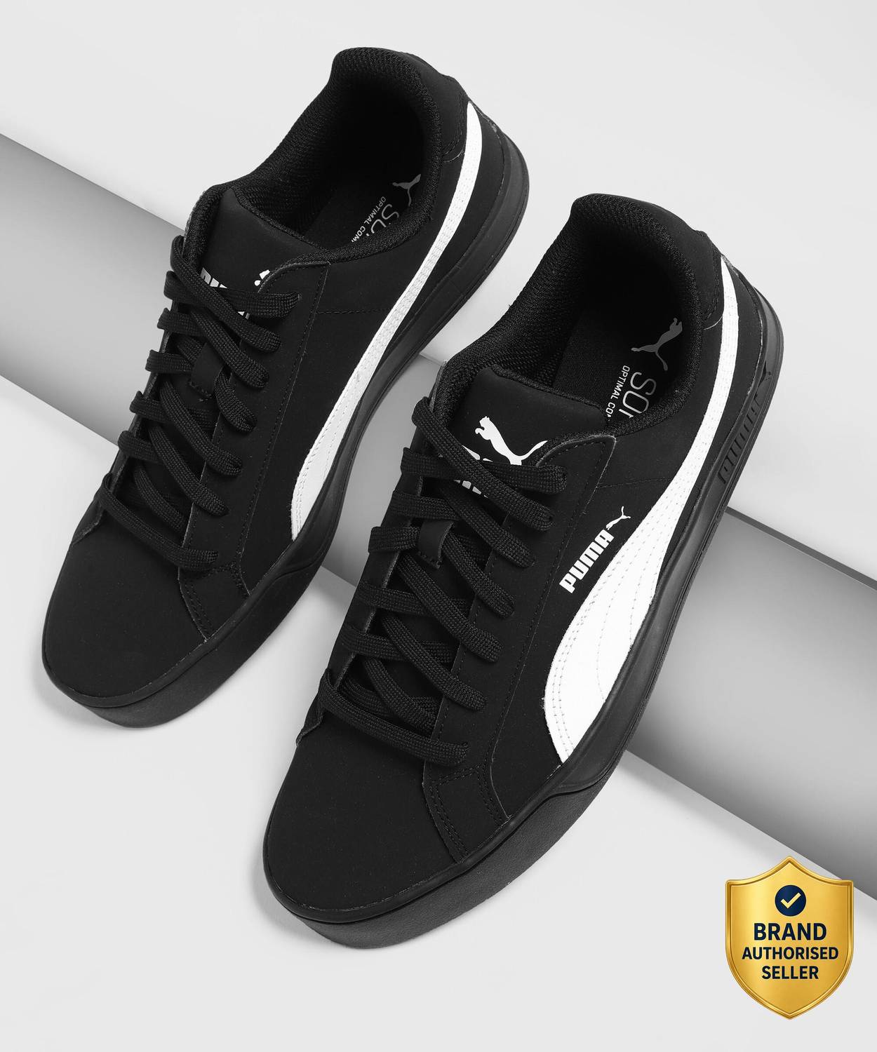 PUMA Smash Vulc Black Men's Sneakers - Image 1
