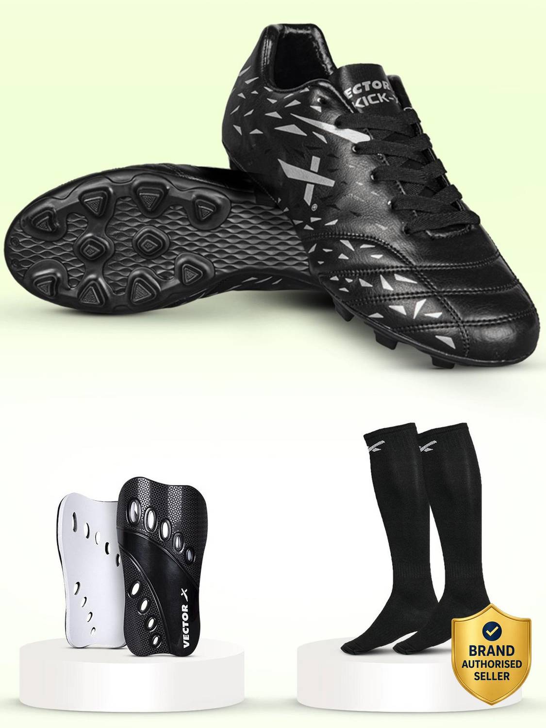 VECTOR X Combo Kick X Shoe with Shin Guard & Stockings