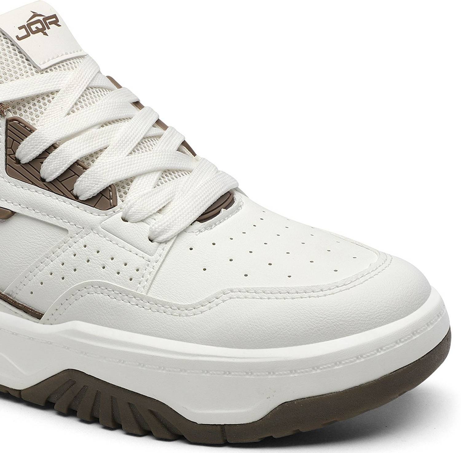 JQR ZEALOUS Men's White Sneakers - Image 5