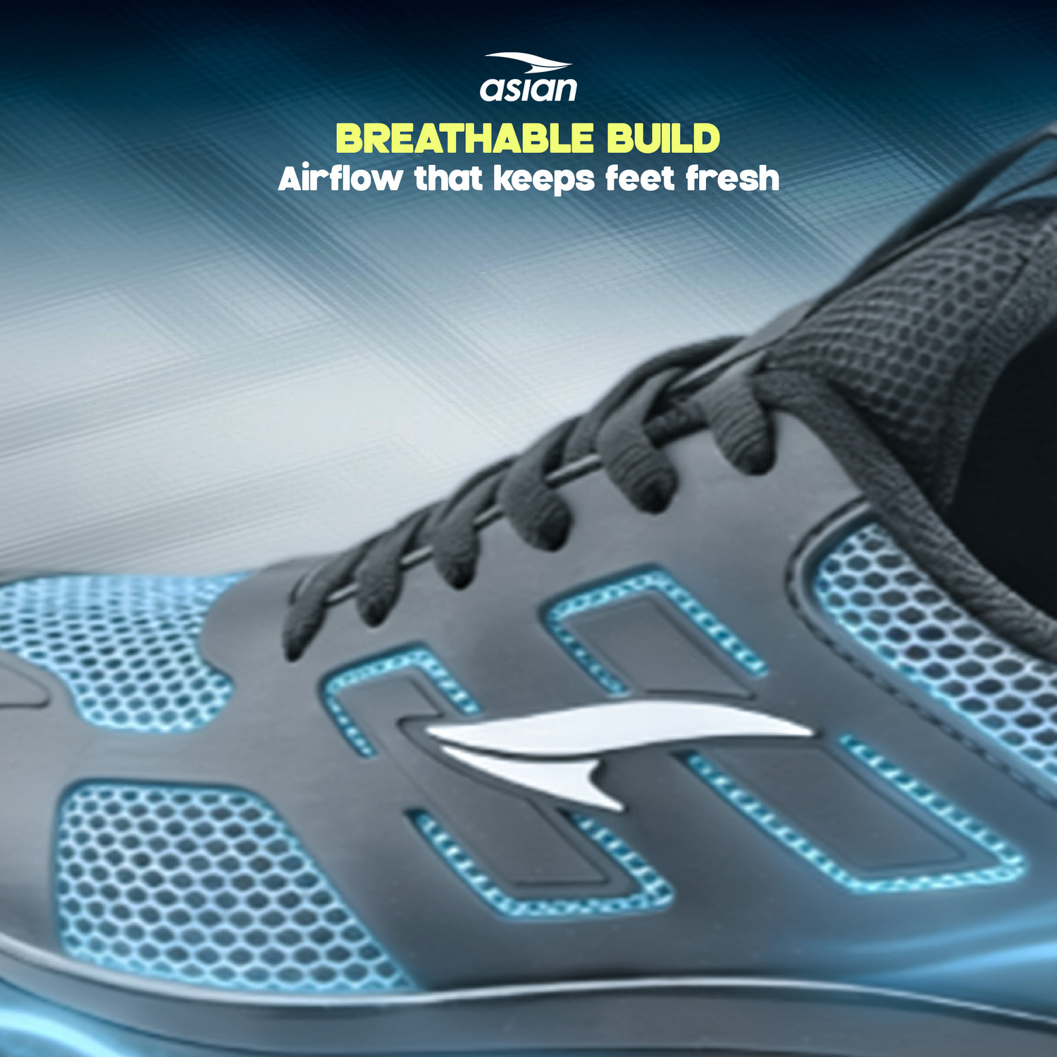 Image of asian Quantum-31 Max Men's Running Shoes with Memory Foam | Lightweight Boys Sneakers Sneakers For Men