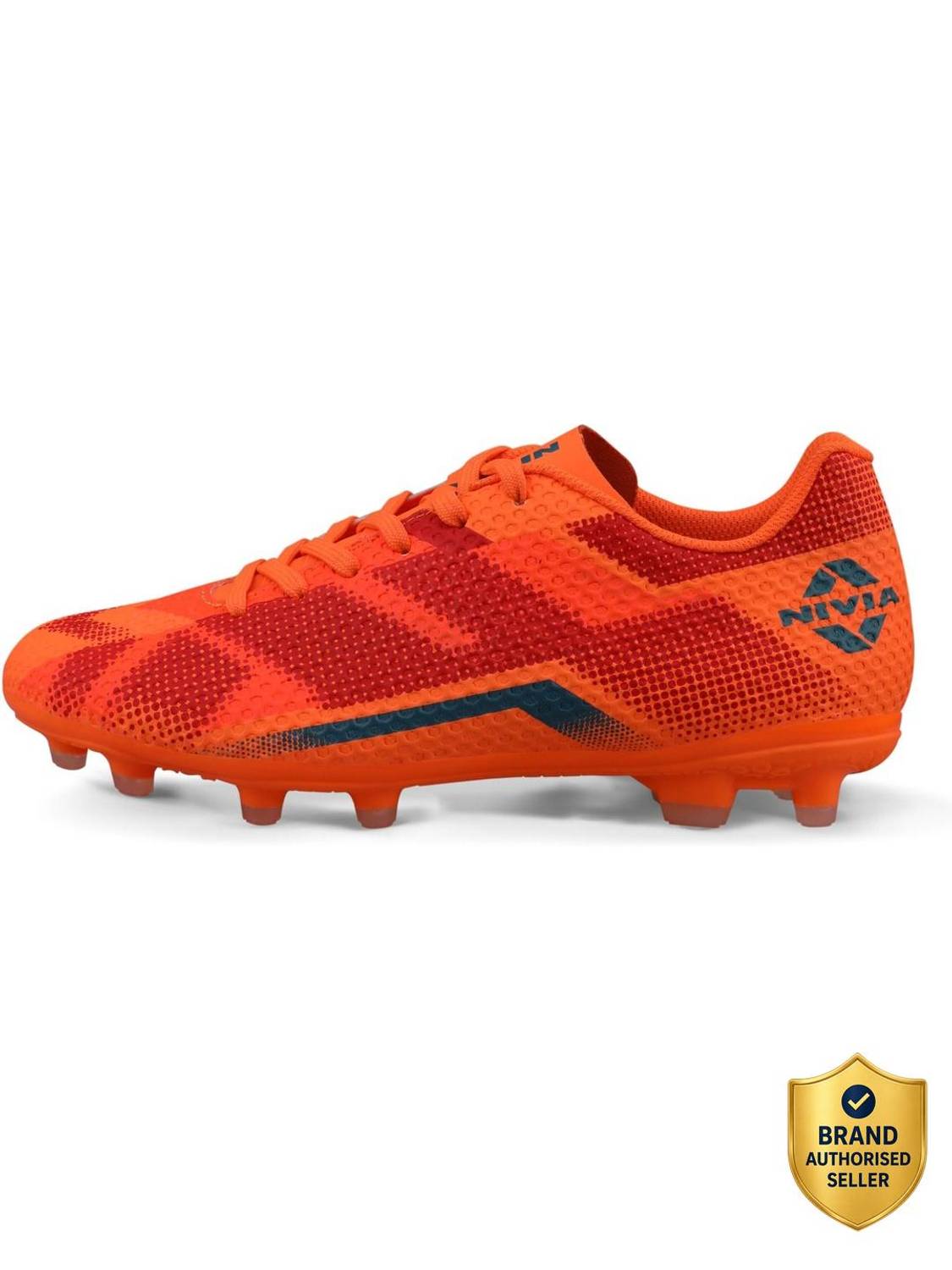 NIVIA Dagger Football Stud Shoes for Men, Orange