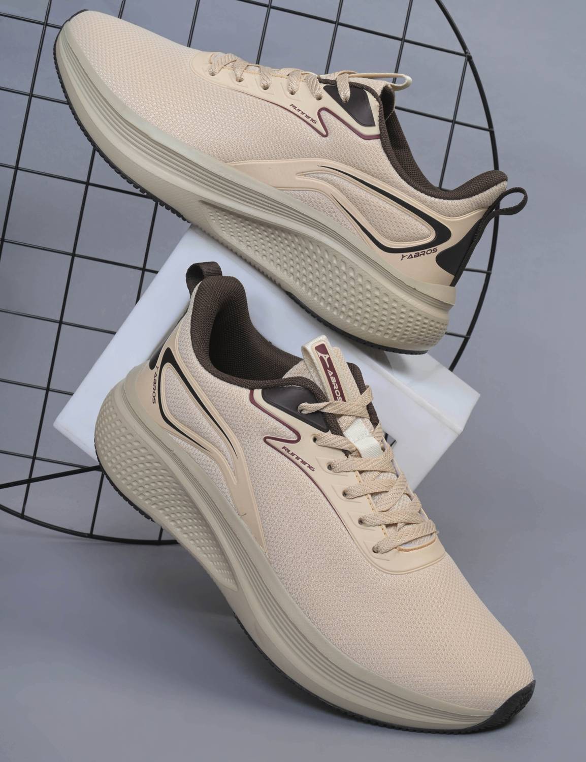 Abros FINDER Men's Running Shoes Beige