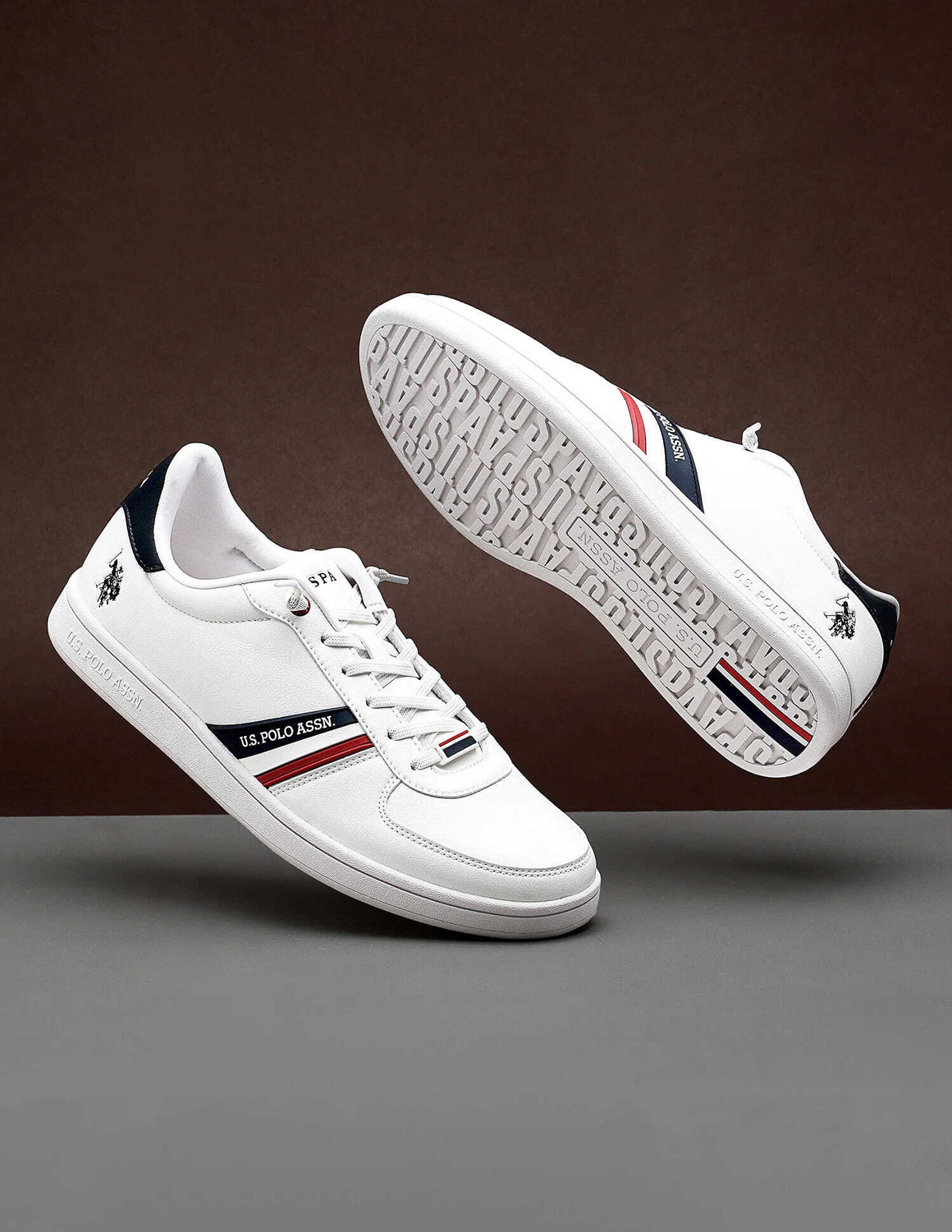 Image of U.S. POLO ASSN. Men Alco 3.0 Fashion Sneakers Sneakers For Men (White, 8)