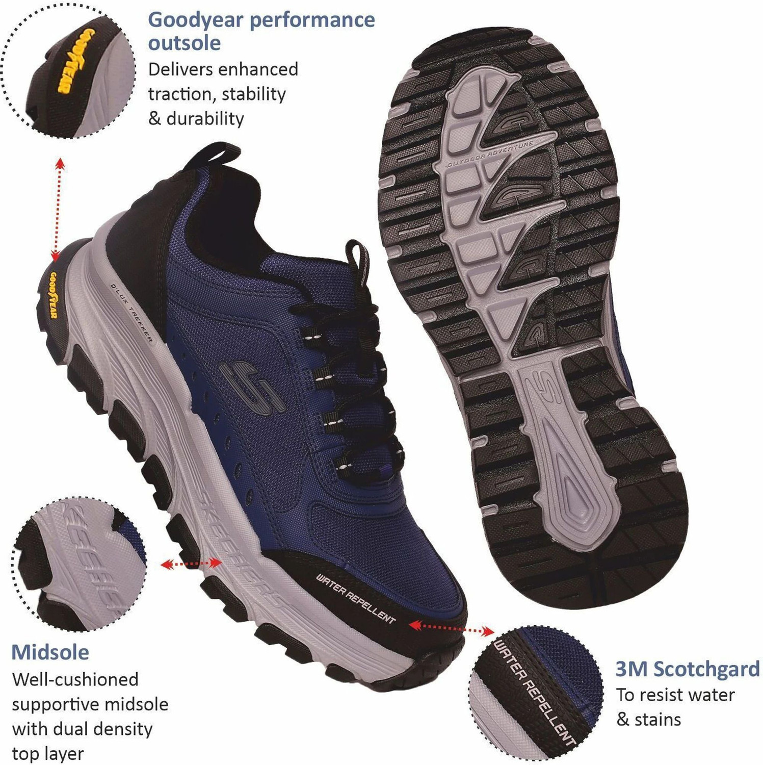 Image of Skechers D'LUX TREKKER Hiking & Trekking Shoes For Men