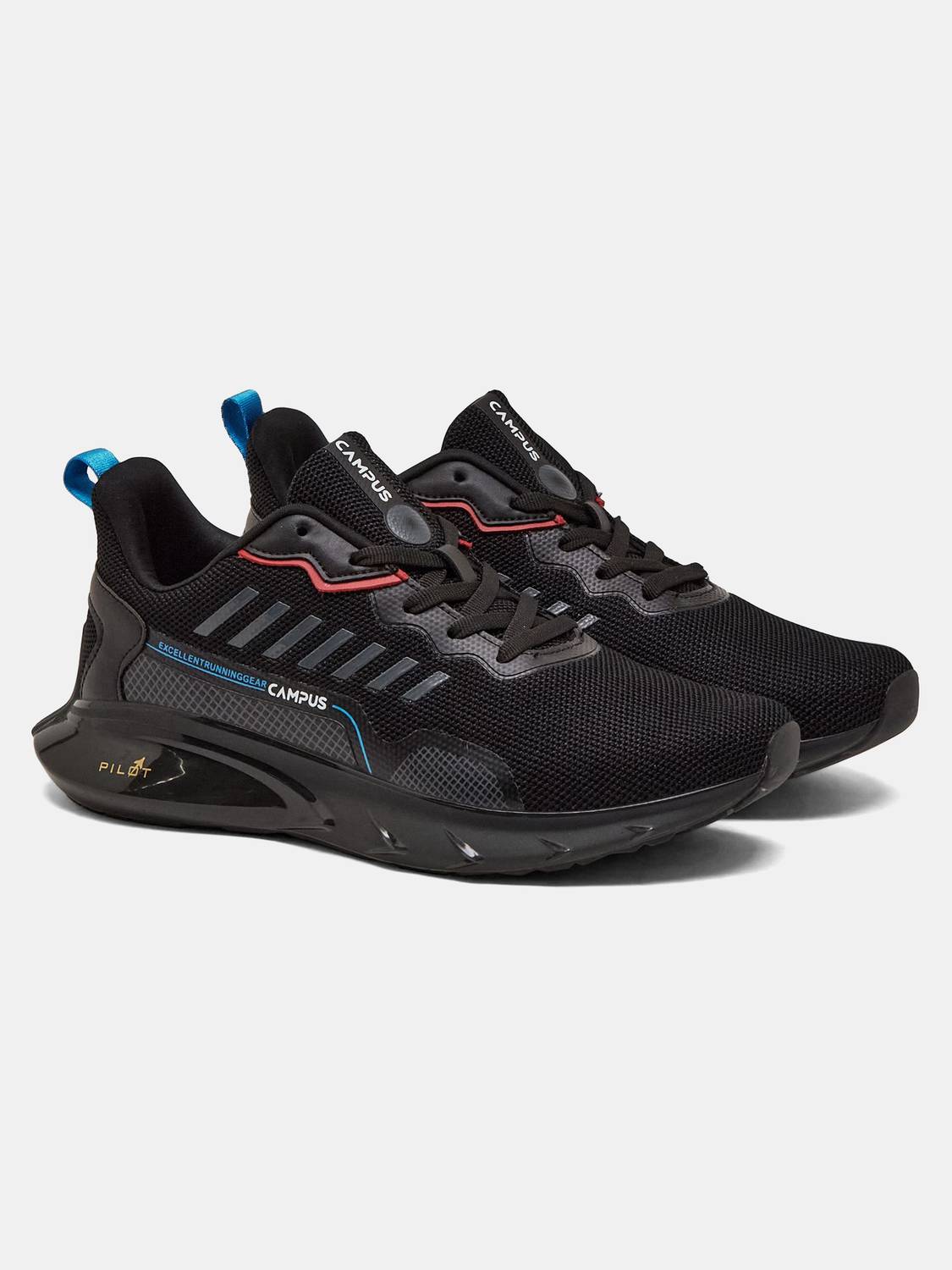 CAMPUS DECCAN Running Shoes for Men (Black) - Image 4
