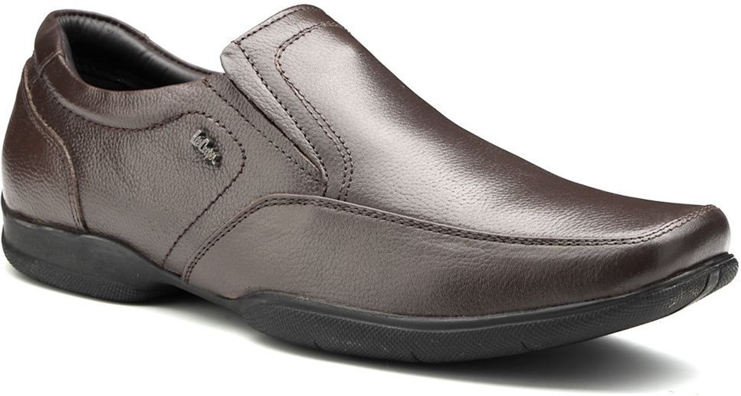 Image of LEE COOPER Leather Slip-On Lightweight Comfort Trendy Premium Office /Party Slip On For Men