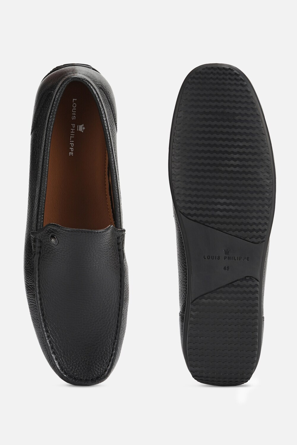 Image of LOUIS PHILIPPE Premium Leather Breathable Anti-Slip Flat Heel Formal Slip On For Men