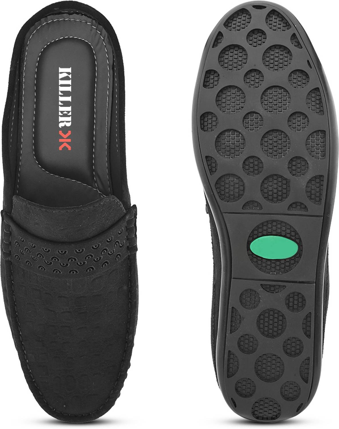 KILLER Men's SS25 Suede Open Loafers Black - Image 4