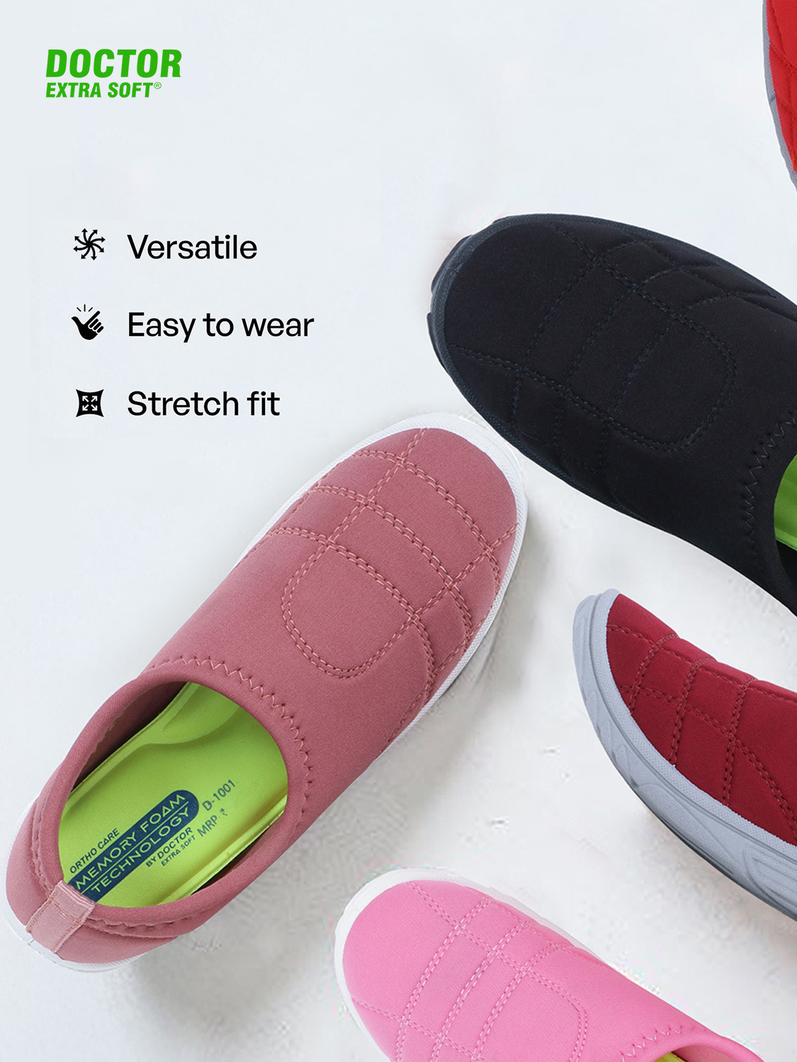 Image of DOCTOR EXTRA SOFT D-1001 Women's shoes for Walking Slip On Sneakers For Women