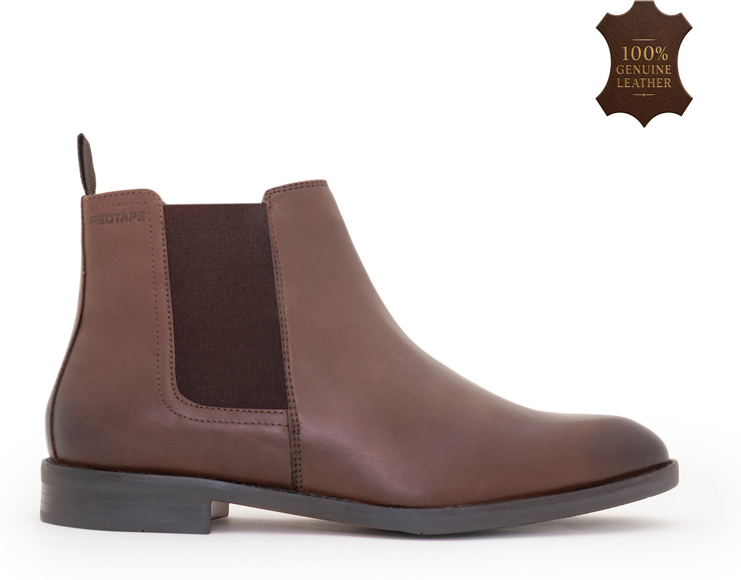 Image of RED TAPE Chelsea Boots for Men in Teak | Boots Boots For Men