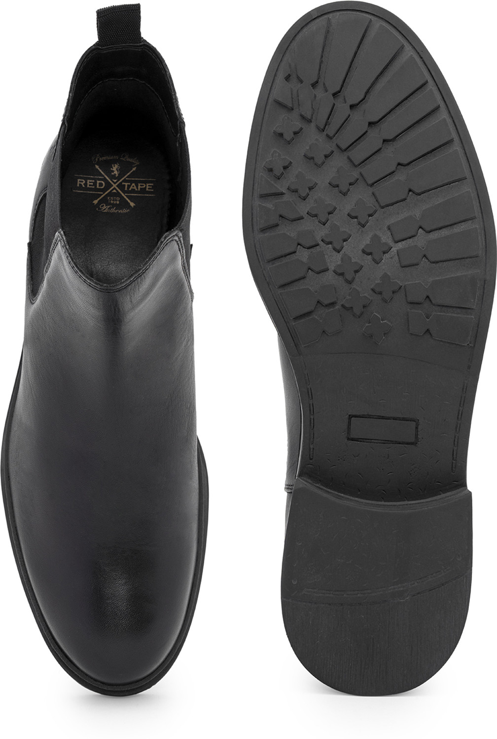 Image of RED TAPE Chelsea Boots for Men in Black | Chelsea Boots Boots For Men