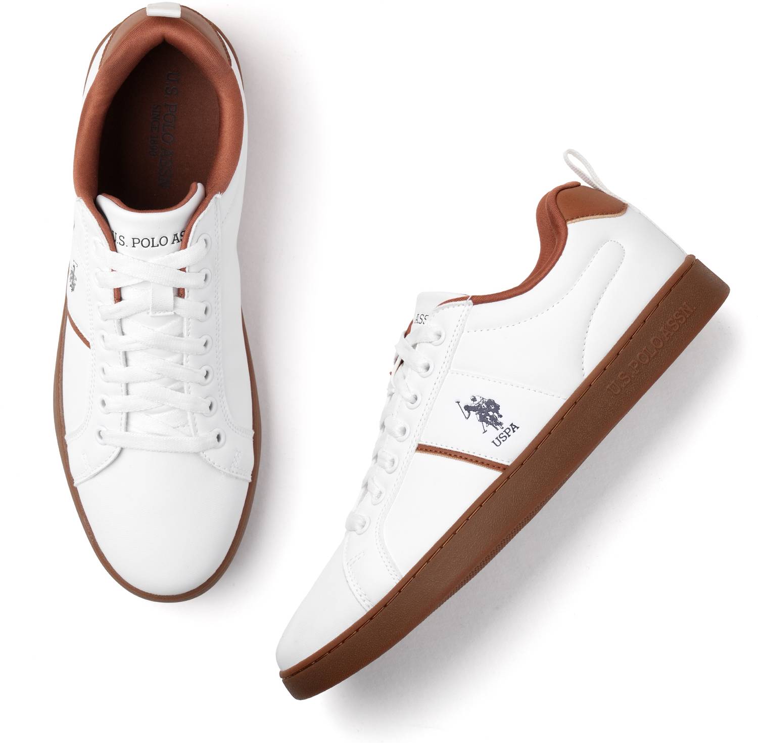 U.S. POLO ASSN. DORIM 2.0 White Sneakers For Men - Image 1