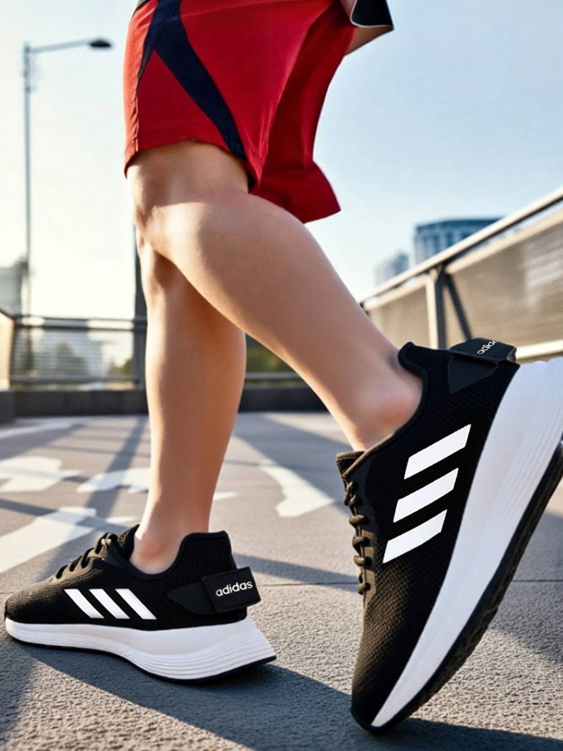 ADIDAS Fluo M Black Running Shoes For Men