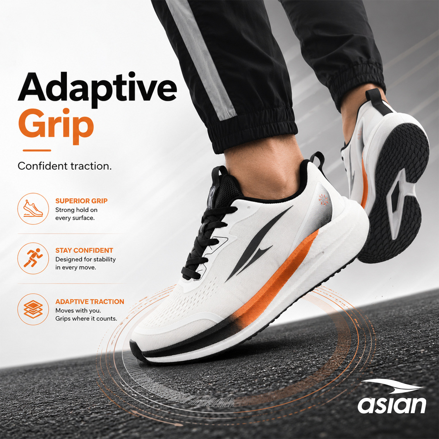 Image of asian Hypercushion Carbon-13 Men's Running Shoes with Breathable Mesh Upper Running Shoes For Men