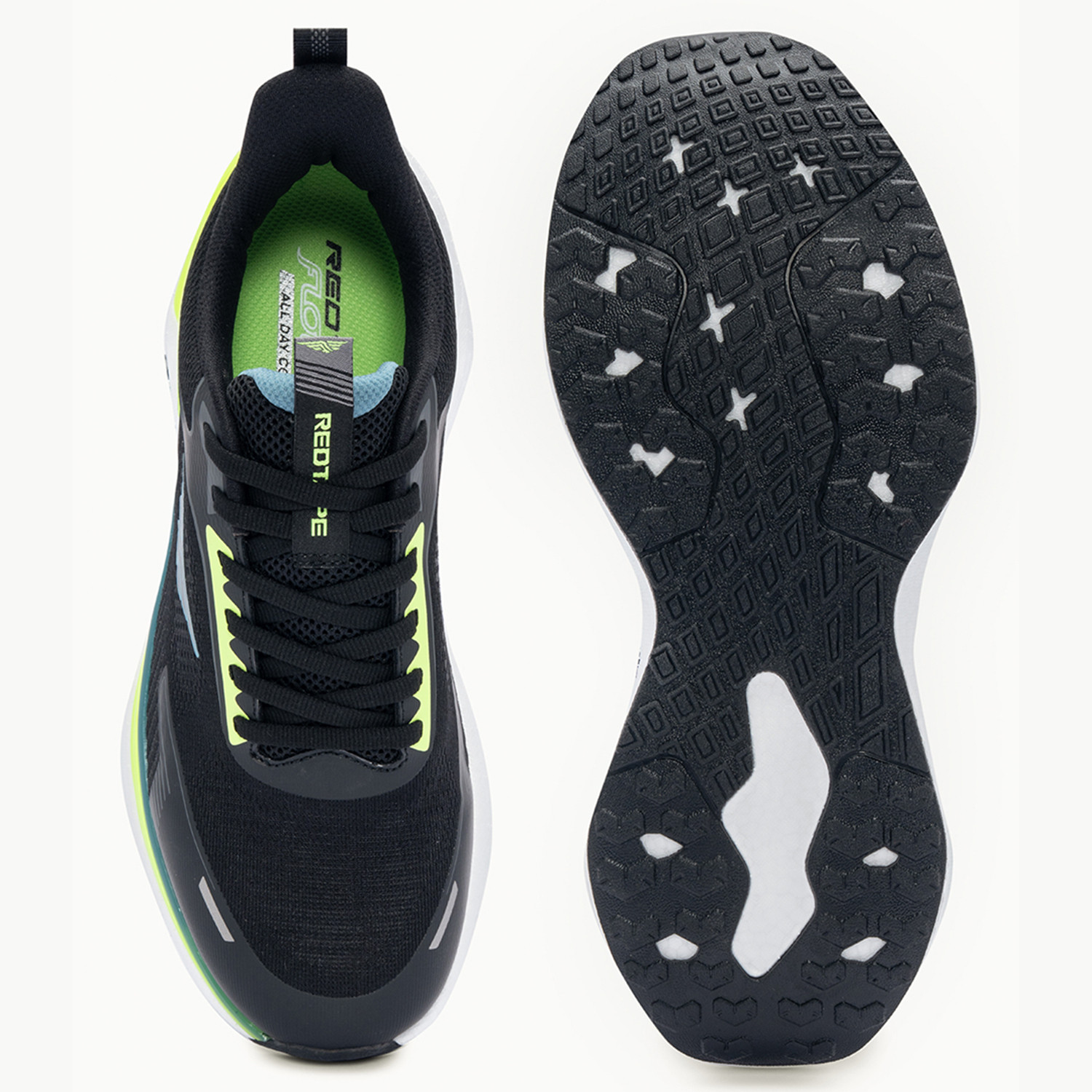 Image of RED TAPE Low Cut Sports Shoes for Men in Black White | Sports Shoes Walking Shoes For Men