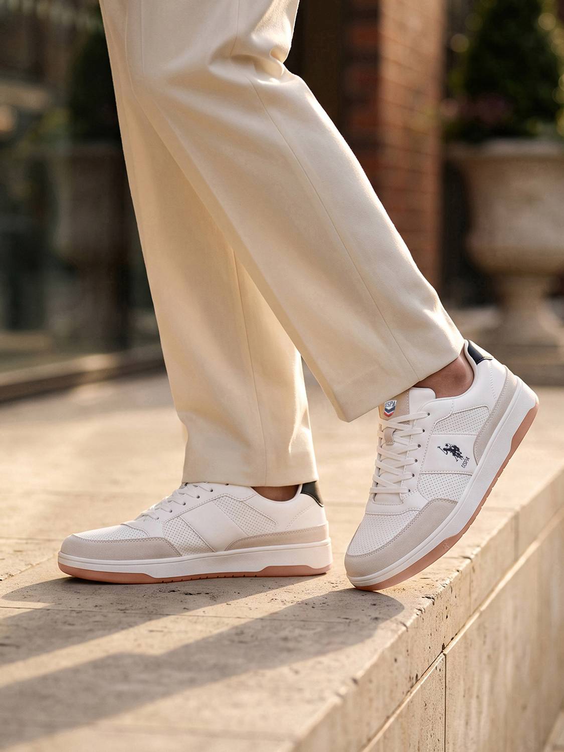 U.S. POLO ASSN. Men's White Sneakers - Image 1
