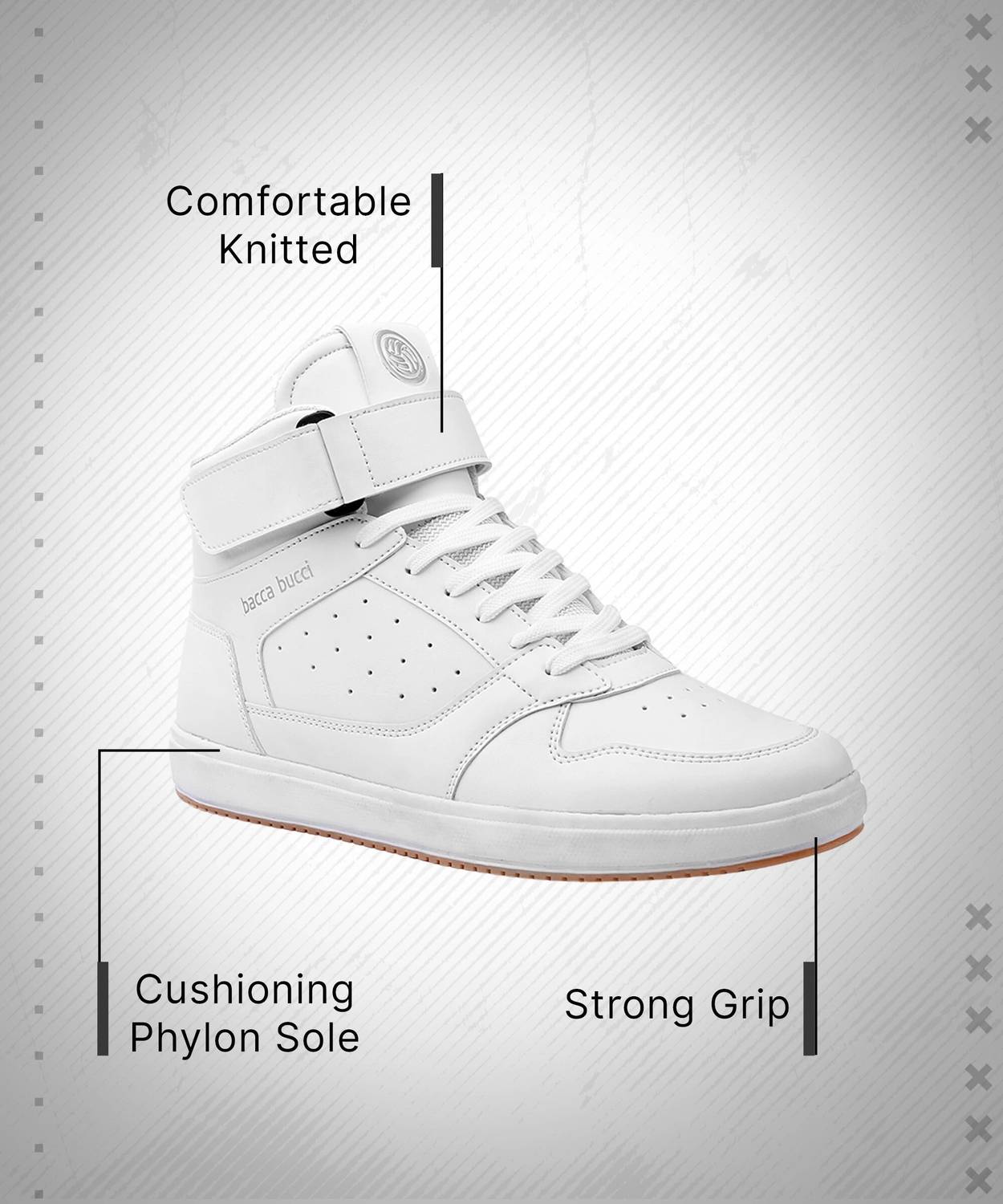 bacca bucci Comfortable Sneakers For Men White - Image 3