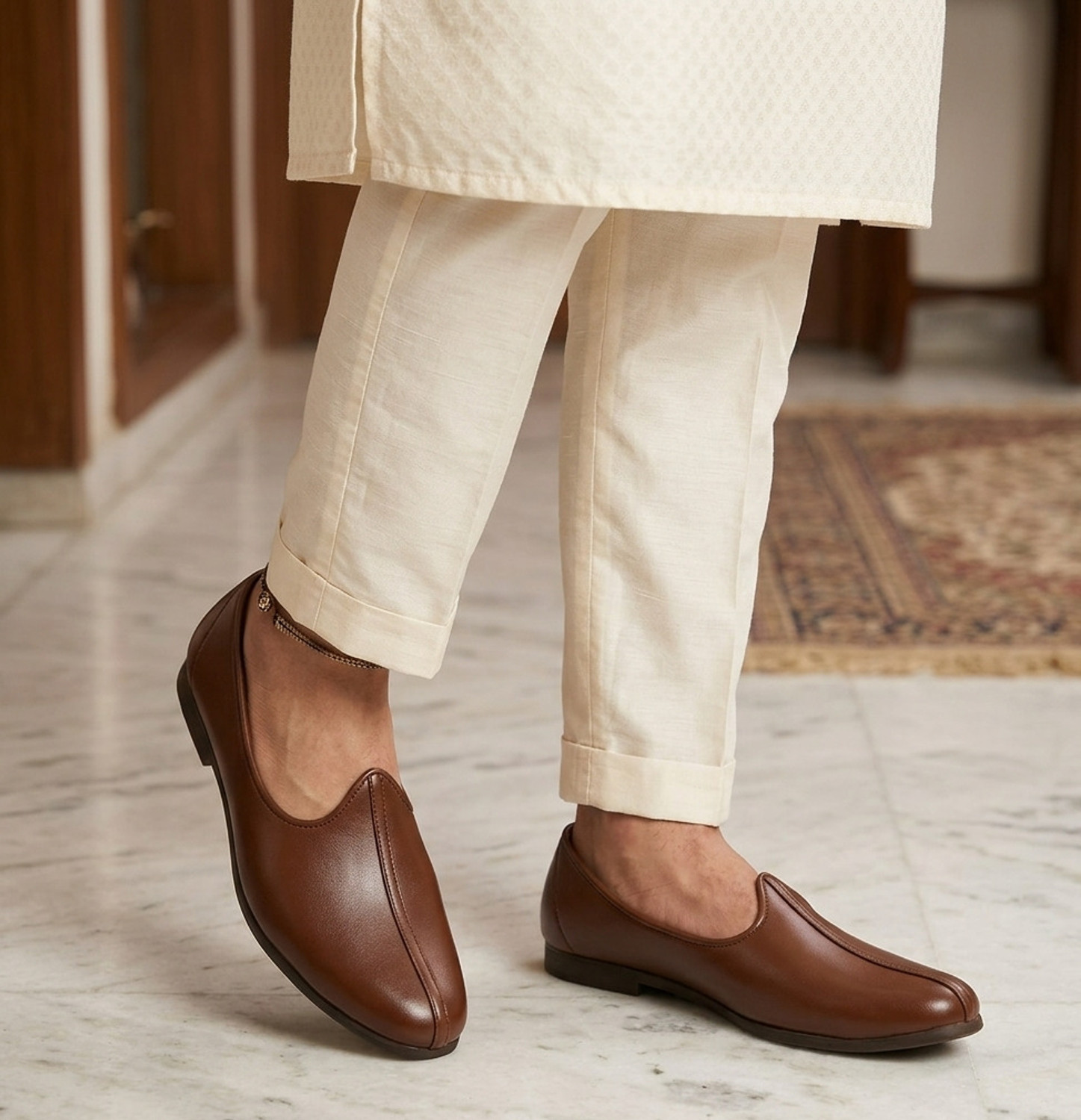 Image of R RJ TRENDS punjabi jutti , nagra, nagra,shoes ,kurta shoes, jutti,mojri jutis for men Loafers For Men