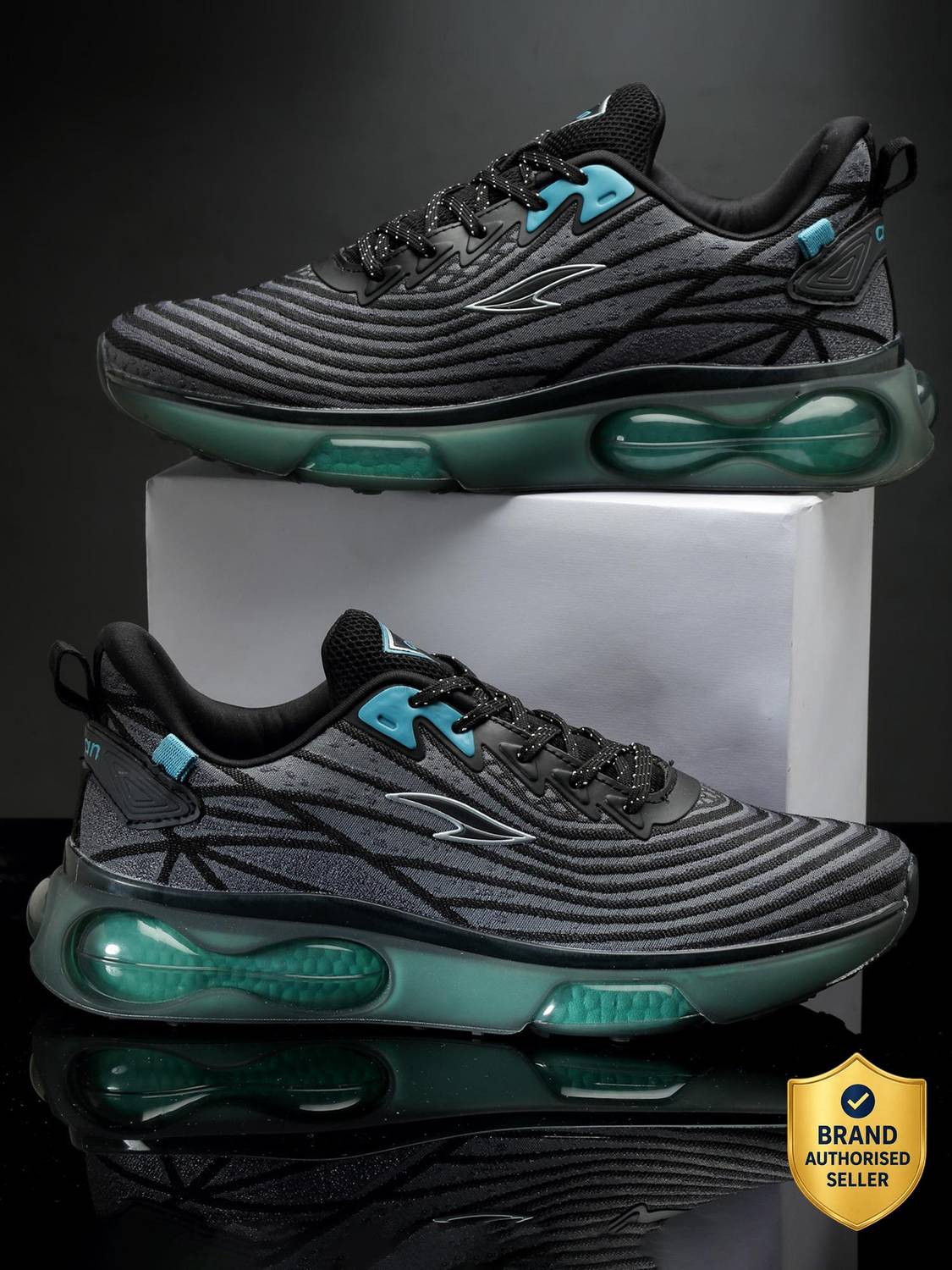 asian Airweave-02 Grey Men's Running Shoes - Image 1
