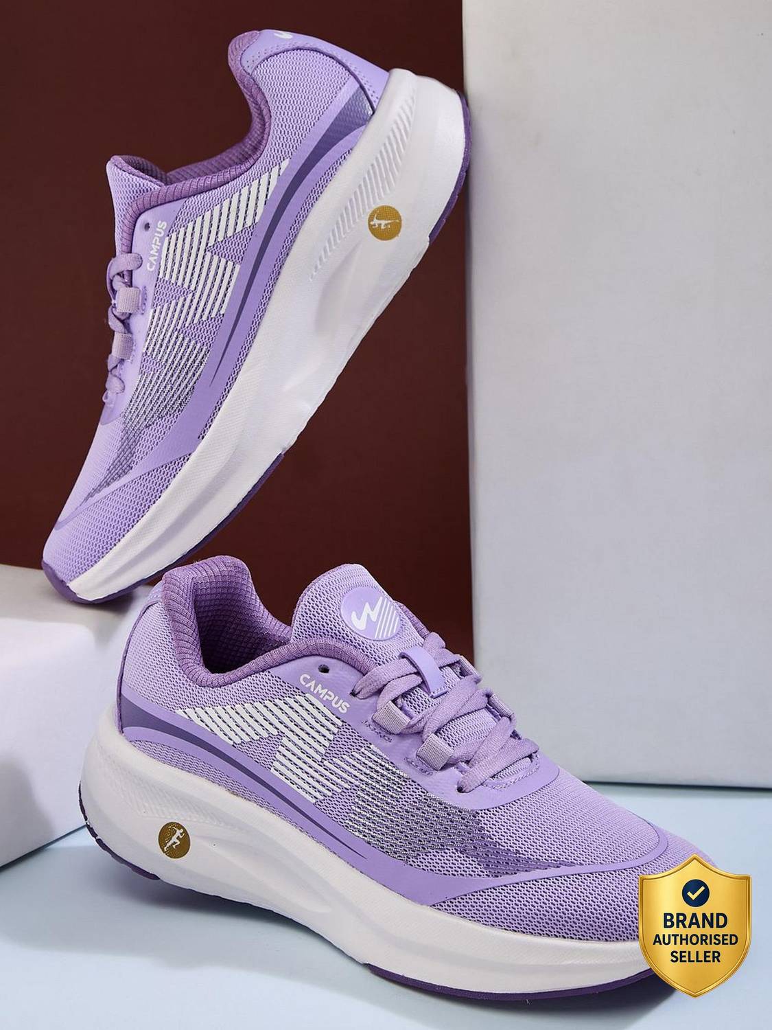 CAMPUS CIARA Women's Sports Shoes | Breathable Mesh Upper & Cushioned Insole | Lace-Up Running Shoes For Women
