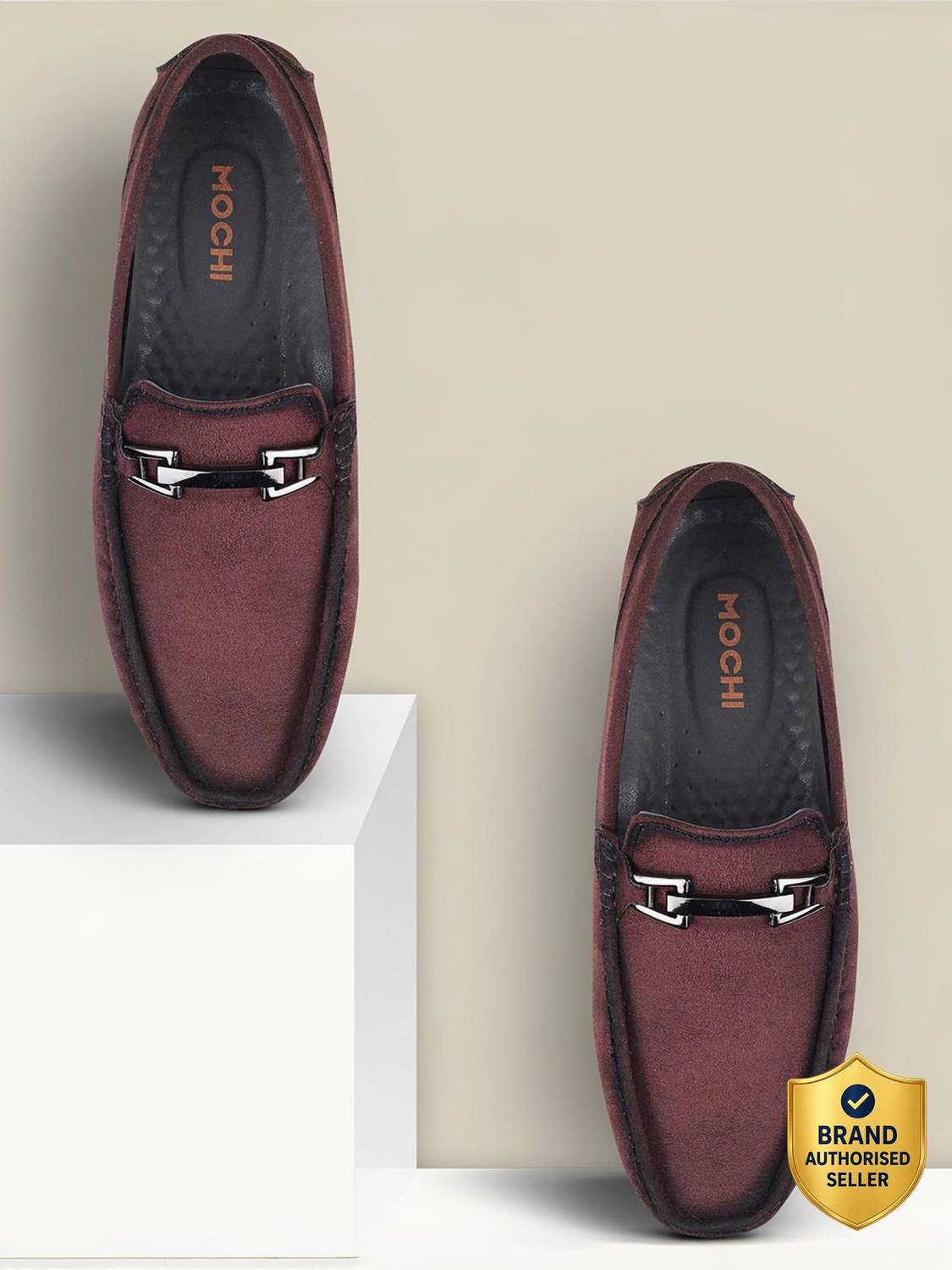 MOCHI Men's Brown Loafers - Image 1