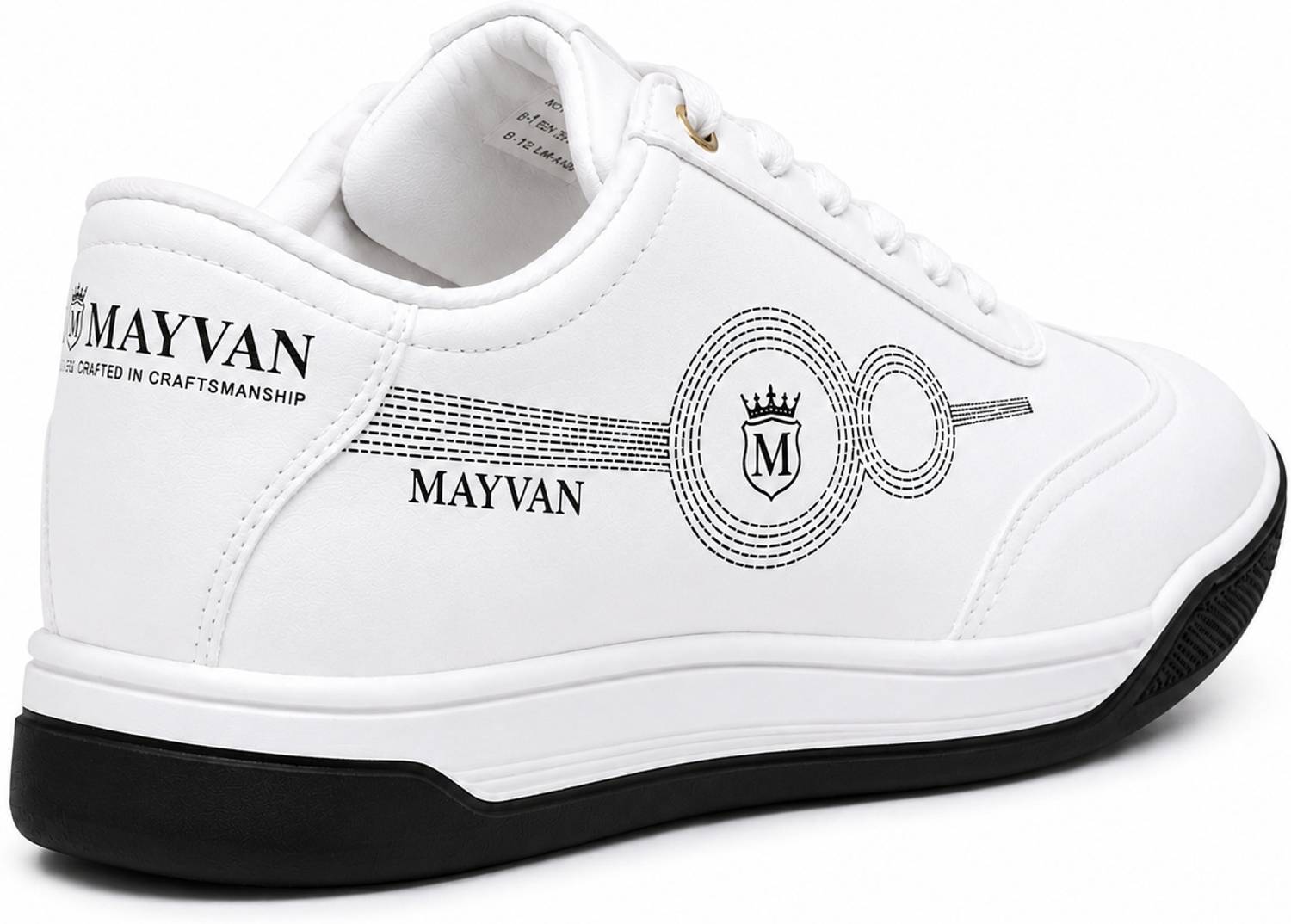 MAYVAN Crest Men's Black Casual Sneakers - Image 5