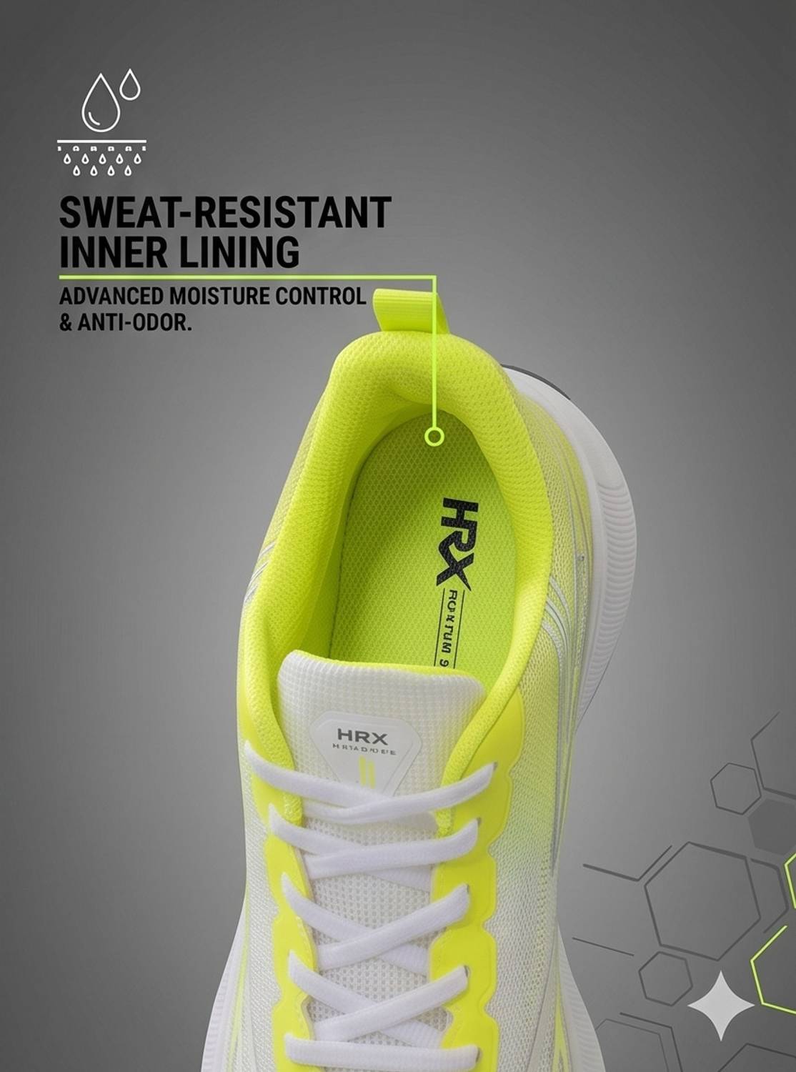 HRX by Hrithik Roshan Men's White Running Shoes - Image 2