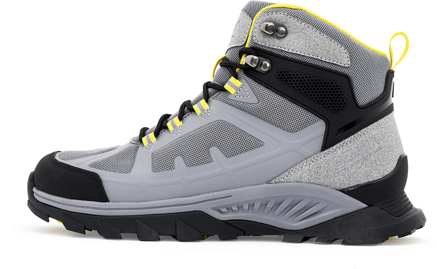 Image of RED TAPE Ozark Outdoor Hiking Shoes for Men | Grey Yellow Outdoor Performance Hiking & Trekking Shoes For Men