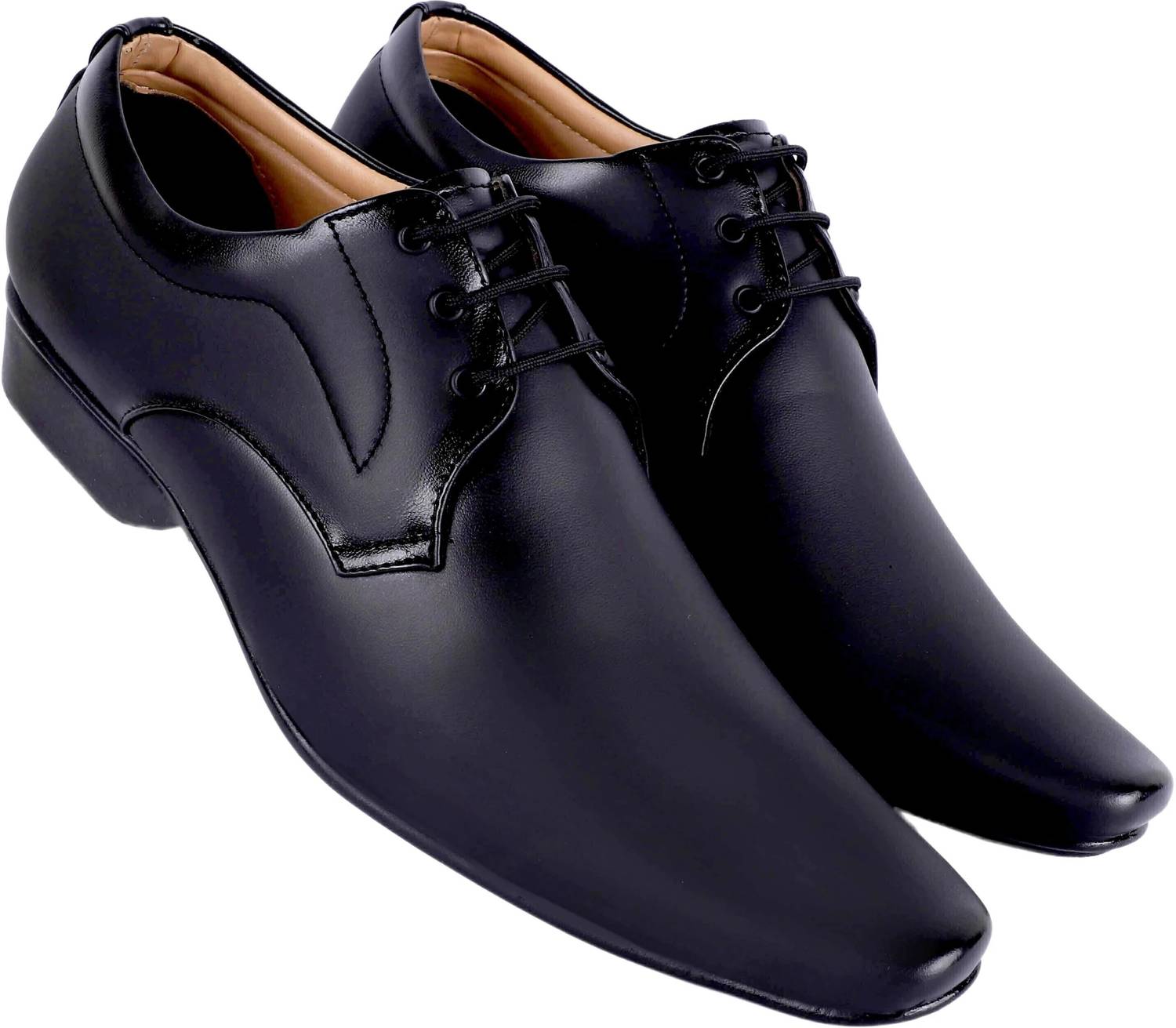 Aaeshu Men & boys stylish comfortable attractive leather formal shoe (Black) Derby For Men