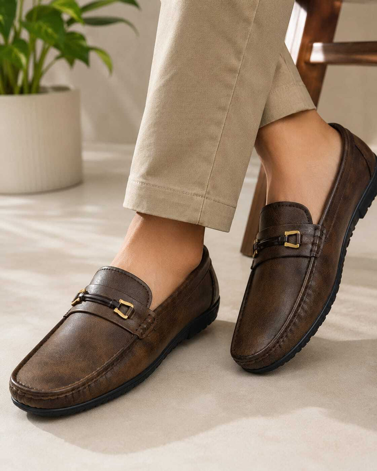 Image of Tajwear Men loafer Loafers For Men (Brown, 8)