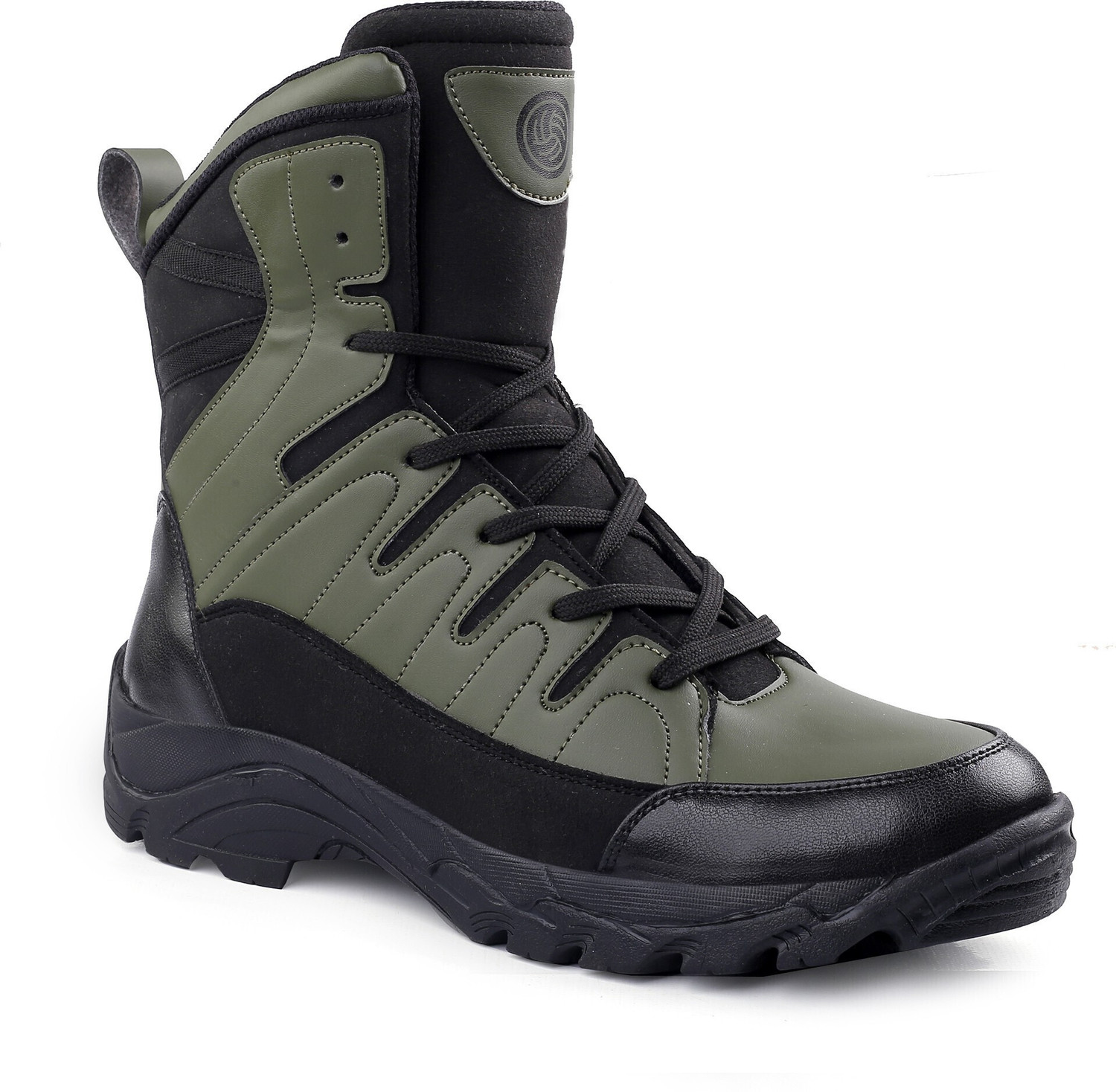 Image of bacca bucci FLAME 7-Eye Moto Inspired Mild Water Proof Snow Boots Boots For Men