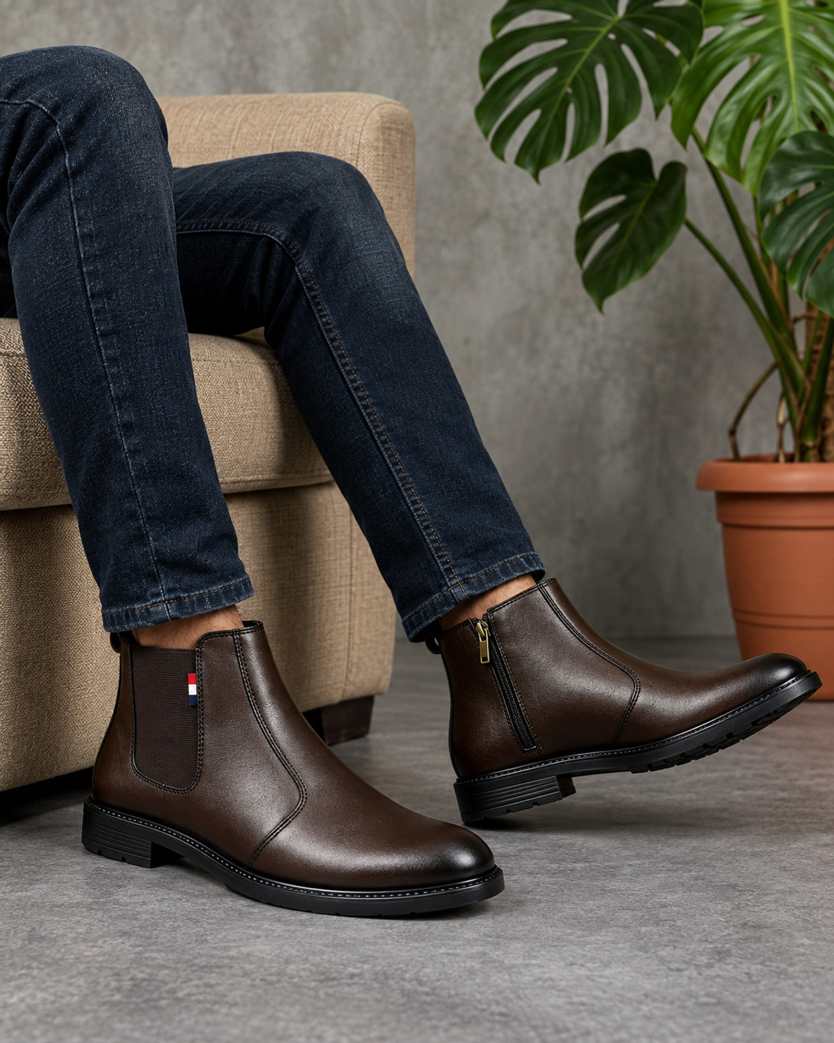 Image of BOLTVELOCITY Casuals For Men (Brown, 7)
