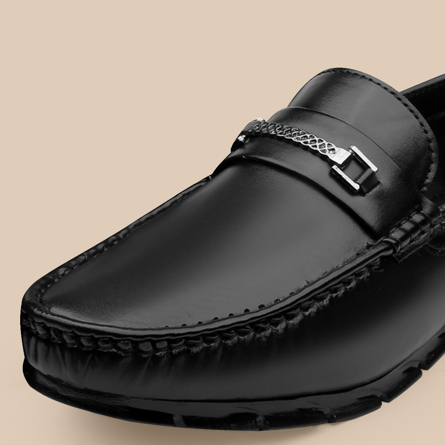 Image of viruformal LF K-702 Black Comfortable Loafers For Men
