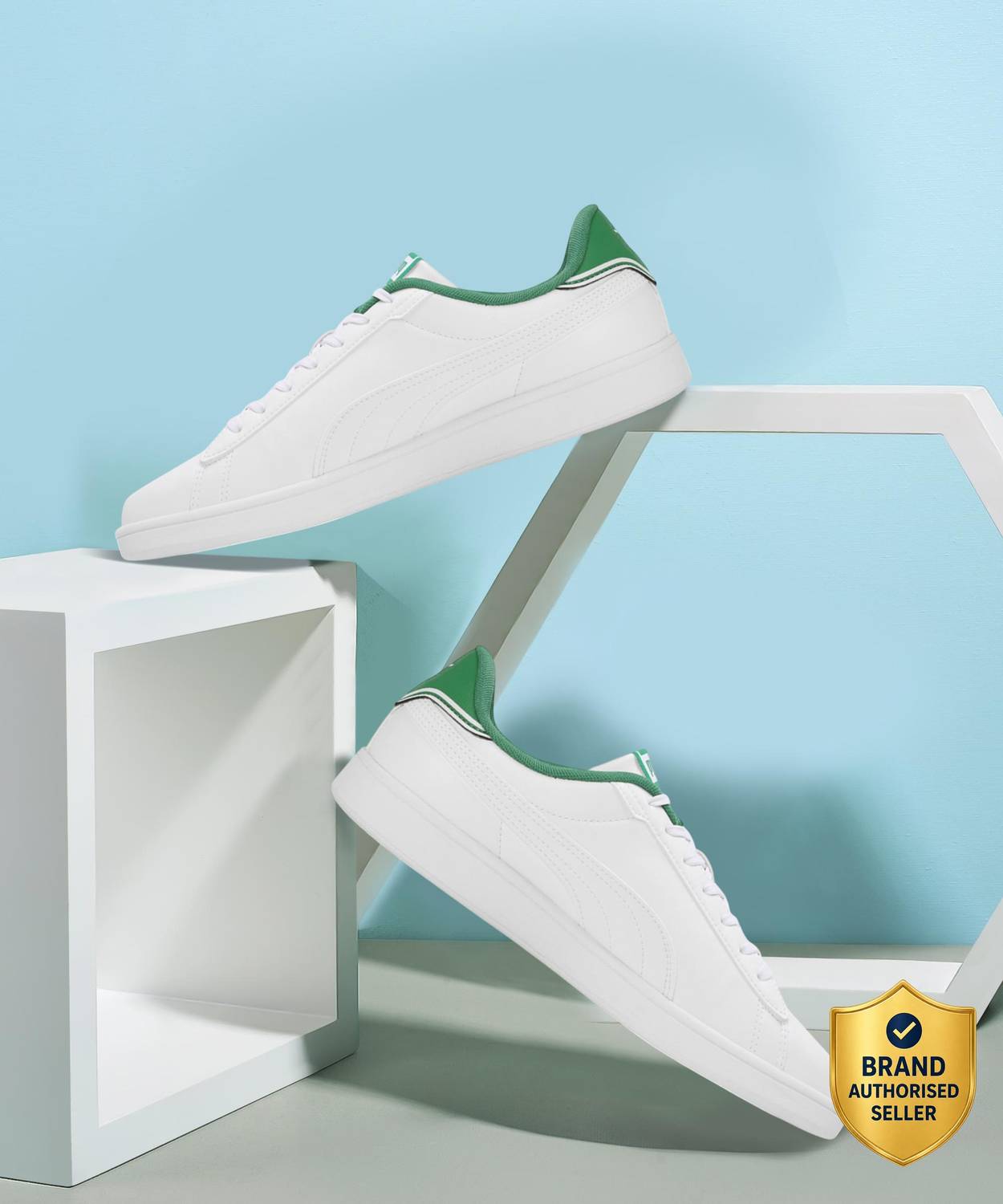 PUMA Smash Pop Sneakers For Men White - Image 1