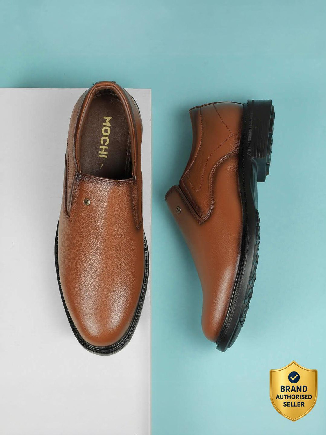 Image of MOCHI Slip On For Men (Tan, 9)