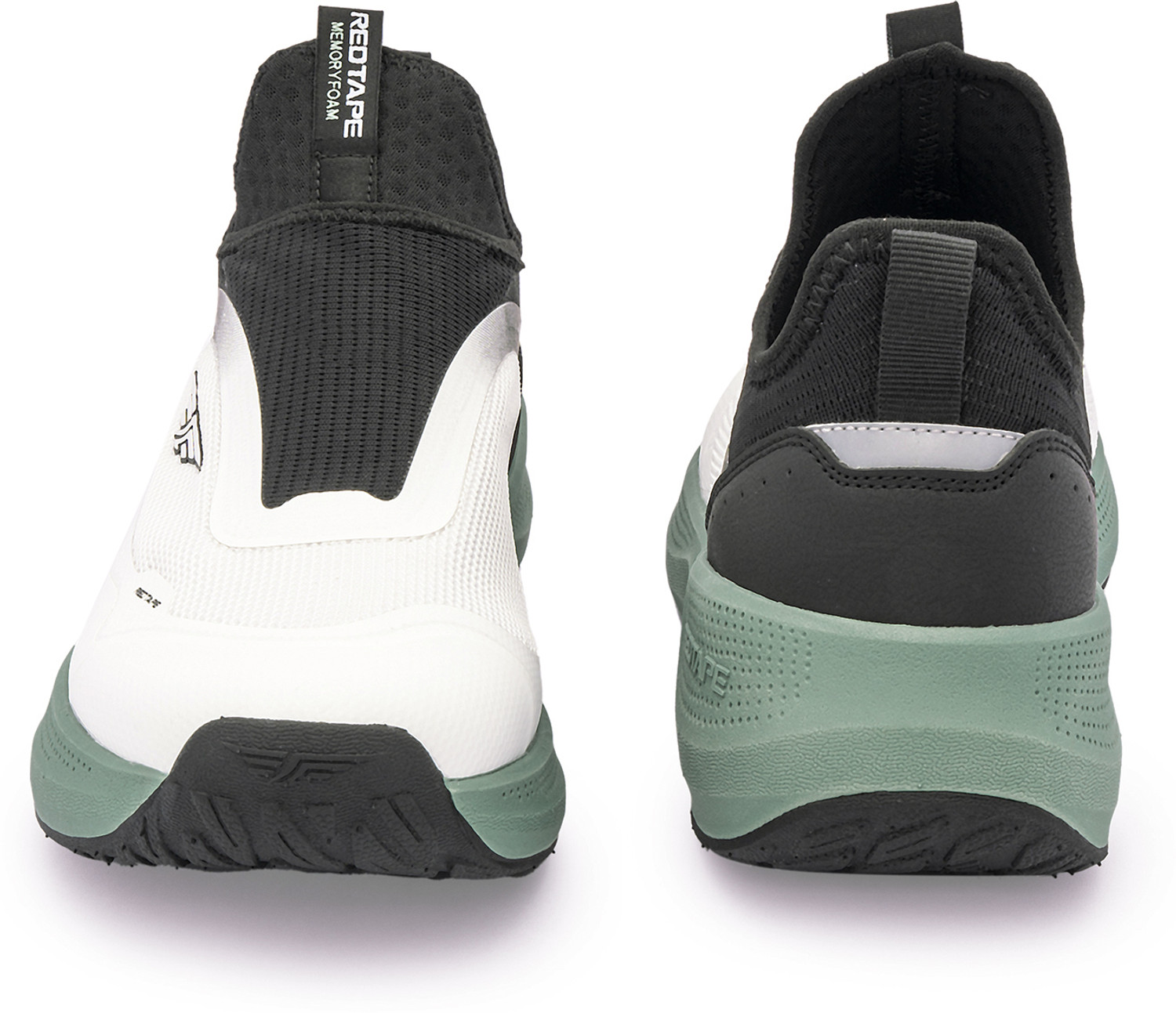 Image of RED TAPE Low Cut Walking Slip-On for Men in Green White | Walking Slip-On Walking Shoes For Men