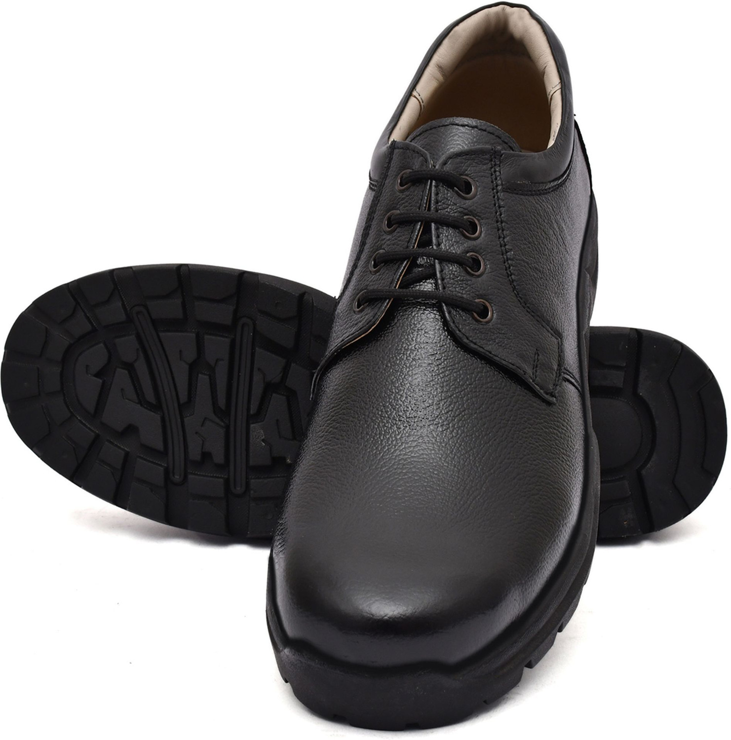 Image of PILLAA Genuine Leather Formal Lightweight Steel Toe Safety Shoes Corporate Casuals For Men