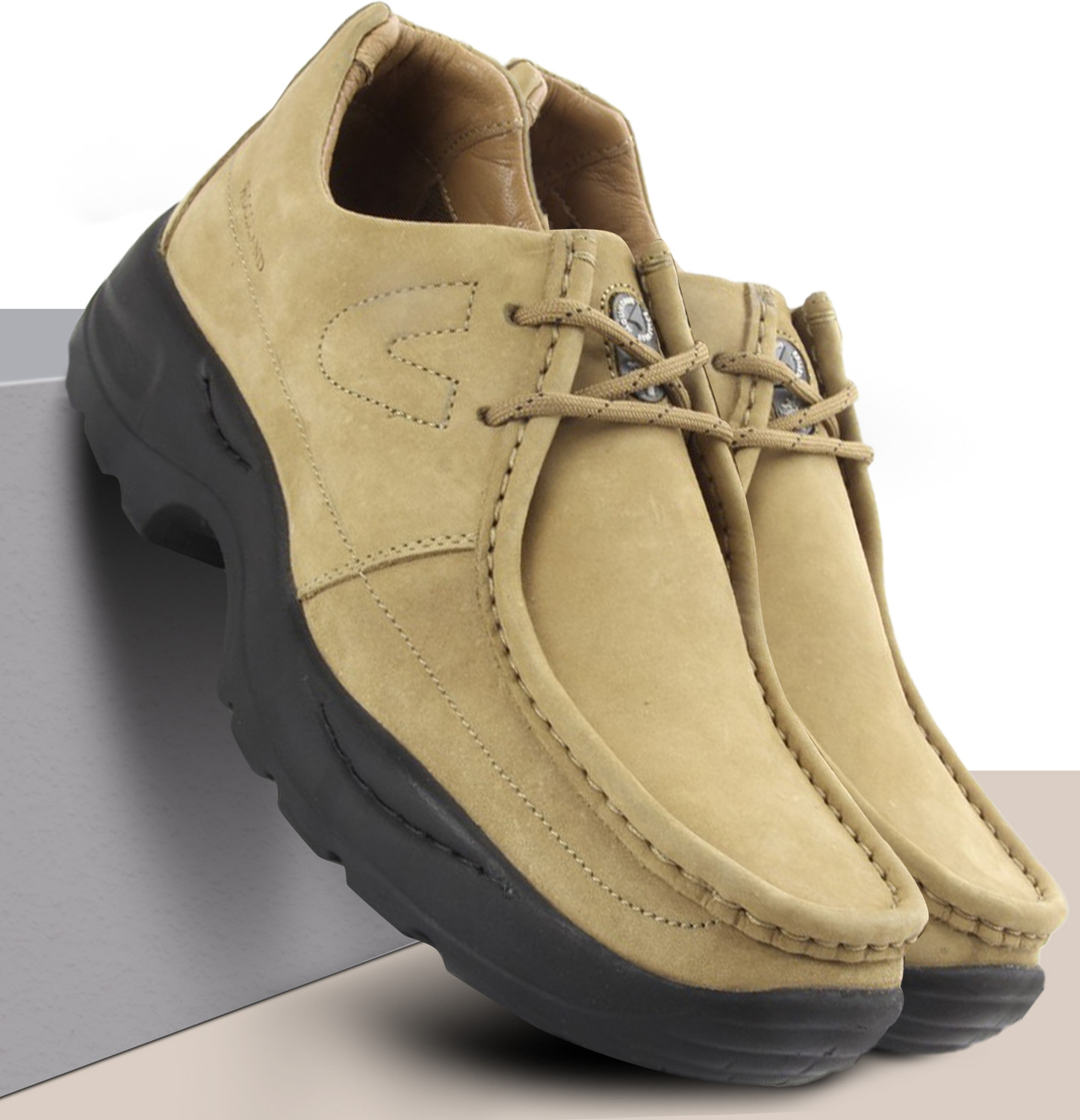 Image of WOODLAND Lace Up Lightweight Breathable Comfortable Daily Use Outdoor Shoes For Men
