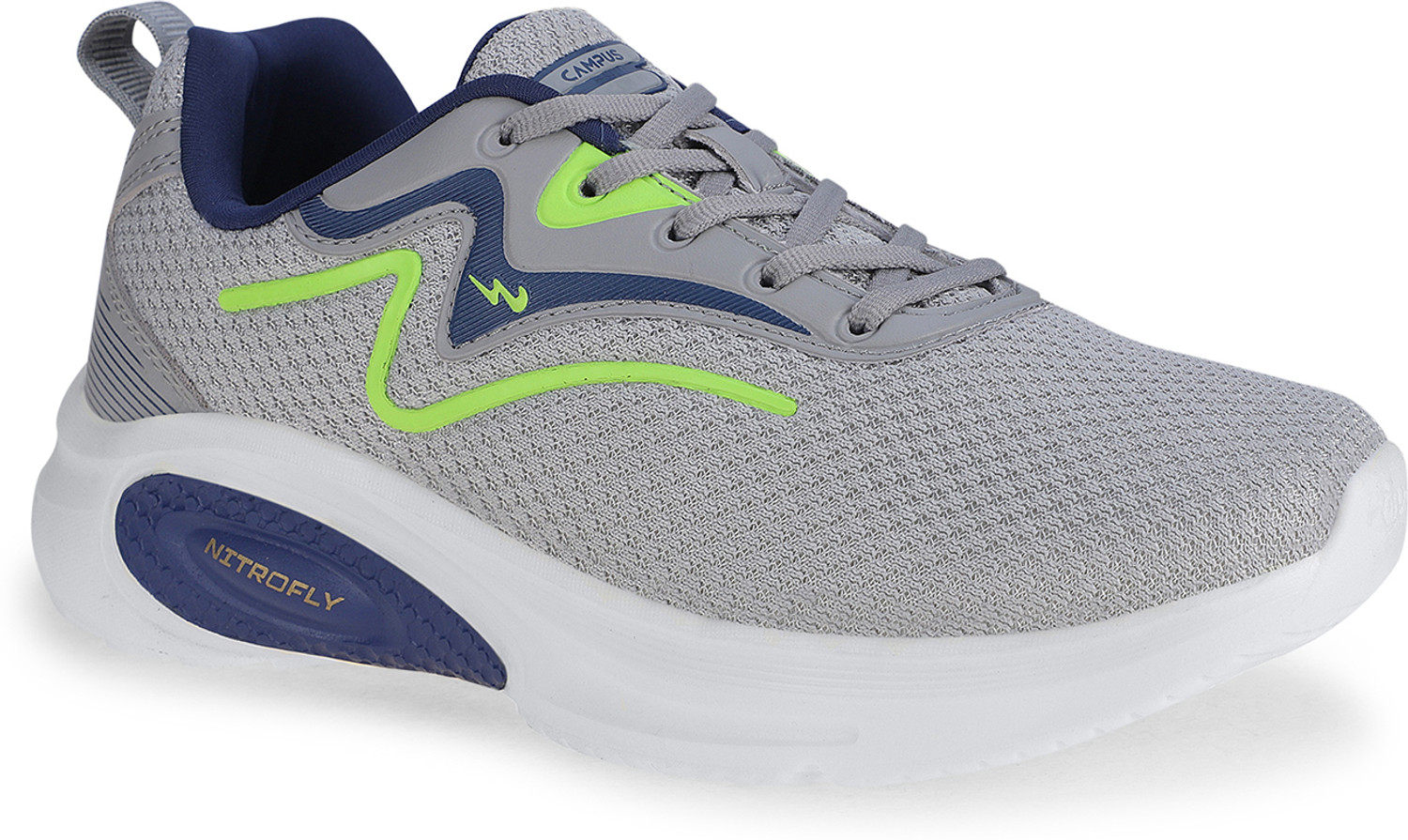 Image of CAMPUS HANDEL Men's Sports Shoes | PU Foam Cushioning with NitroFly Comfort | Lace-Up Running Shoes For Men