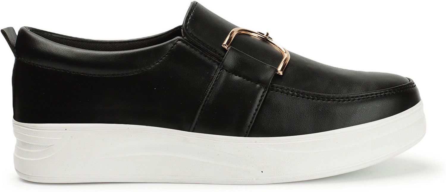 Image of HimQuen Women buckle detailed synthetic moccasins for girls Loafers For Women