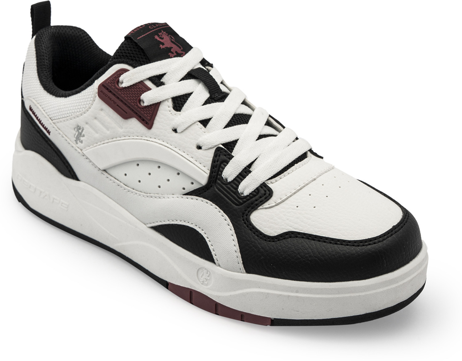Image of RED TAPE Low Cut Sneaker for Men in White Black | Sneaker Sneakers For Men