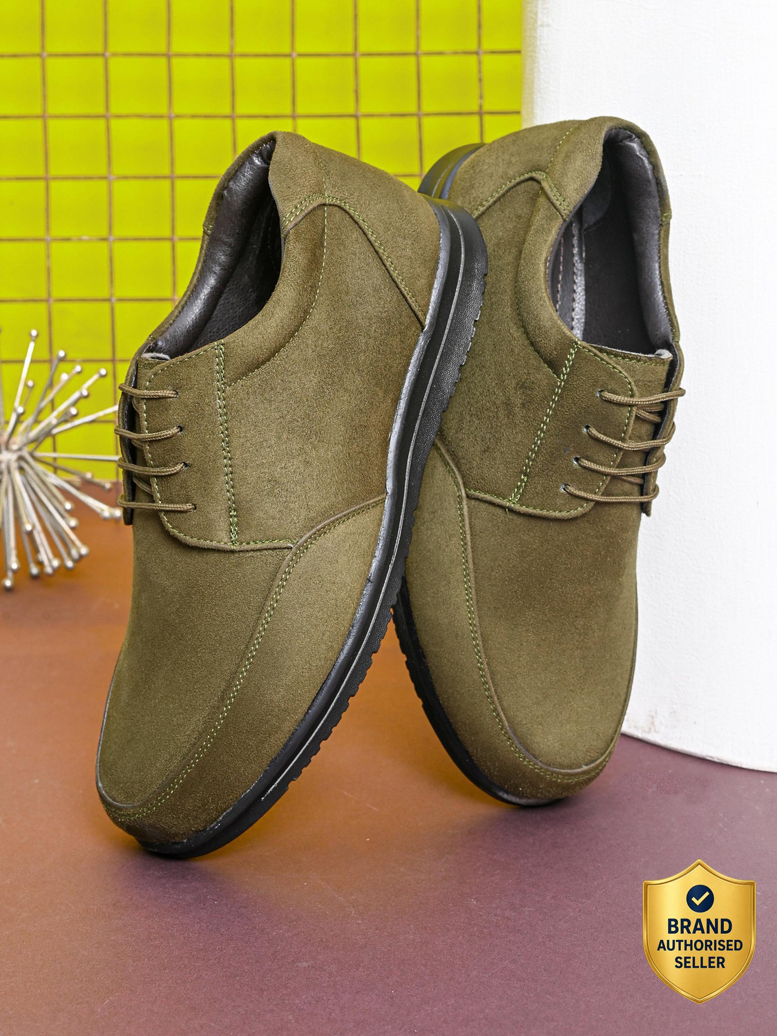 Image of PROVOGUE Tan Casual Shoes For Men Casuals For Men
