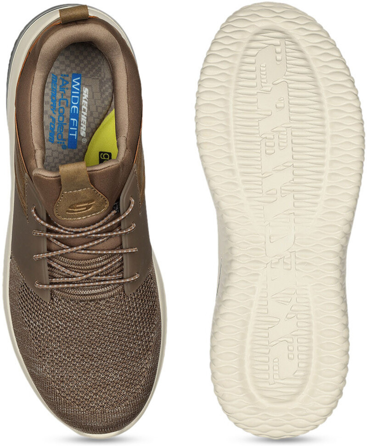 Image of Skechers Mens DELSON 3 Khaki Casual Shoes Casuals For Men
