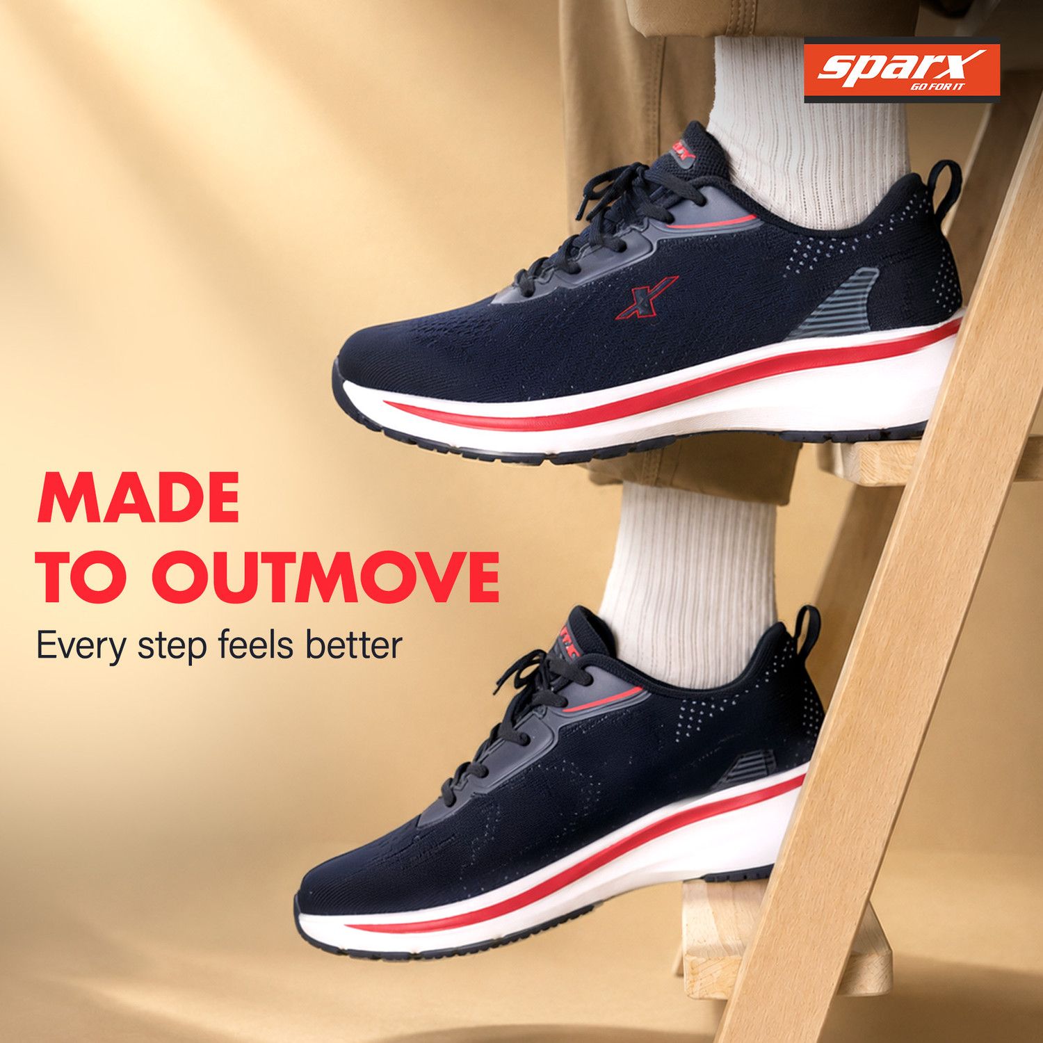 Image of Sparx SM 9109 | Stylish, Comfortable | Walking Shoes For Men (Black, Red, 10)