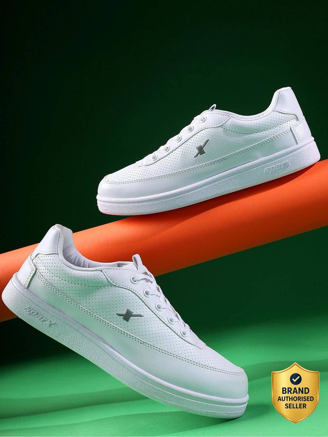 Sparx SM 734 White Men's Sneakers - Image 1